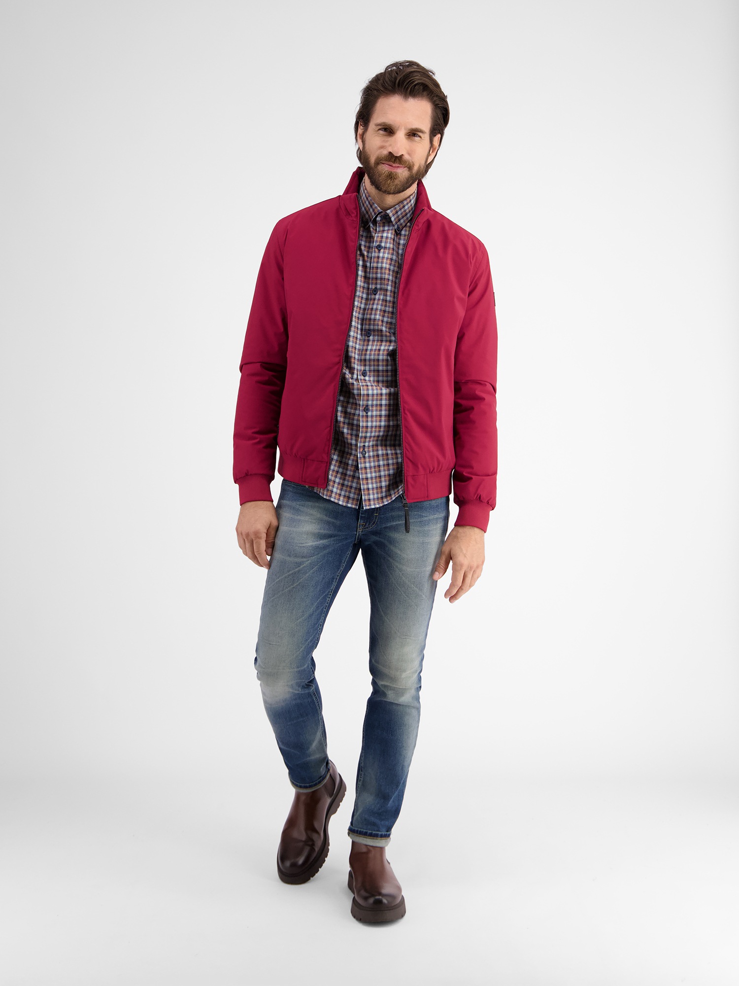LERROS Karohemd »LERROS Kariertes Herrenhemd mit Button-down-Kragen«
