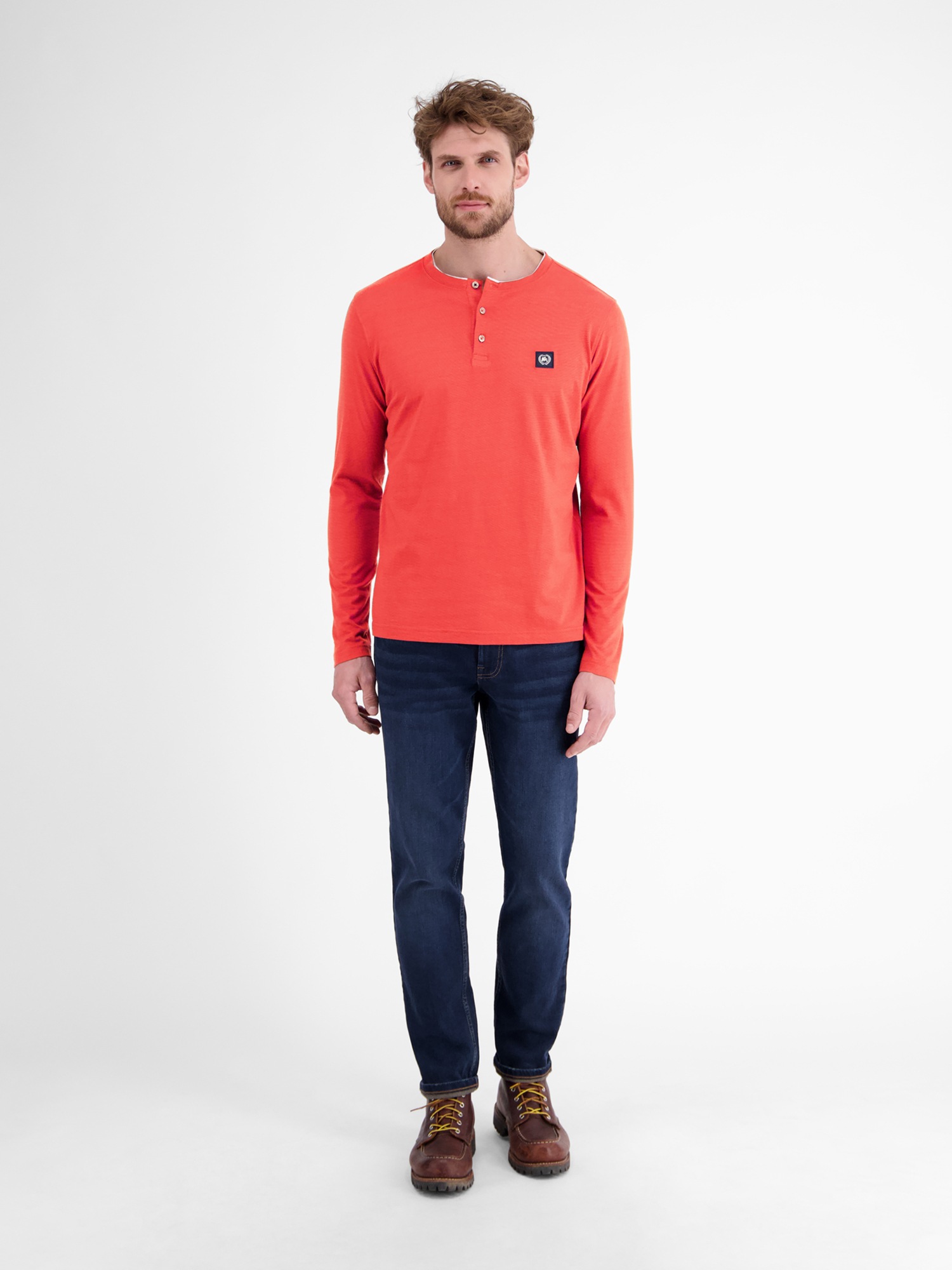 LERROS Sweatshirt »LERROS Serafino-Langarmshirt für Herren«