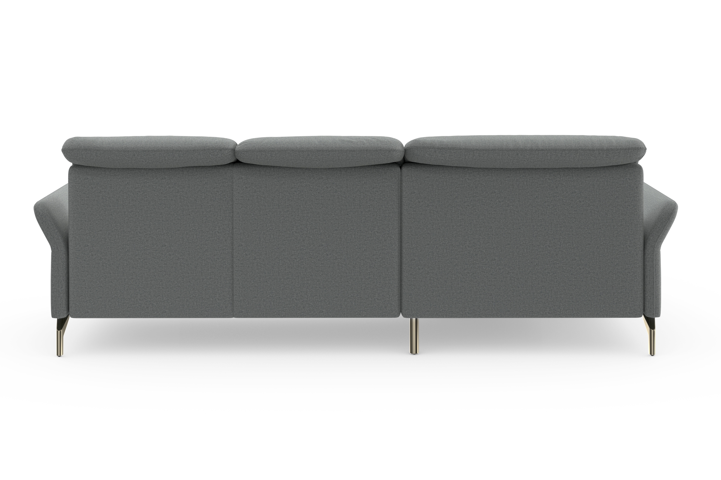 sit&more Ecksofa »Fashion L-Form«, wahlweise mit Kopfteilverstellung, Vorziehsitz, motorisch, Nickelfüße