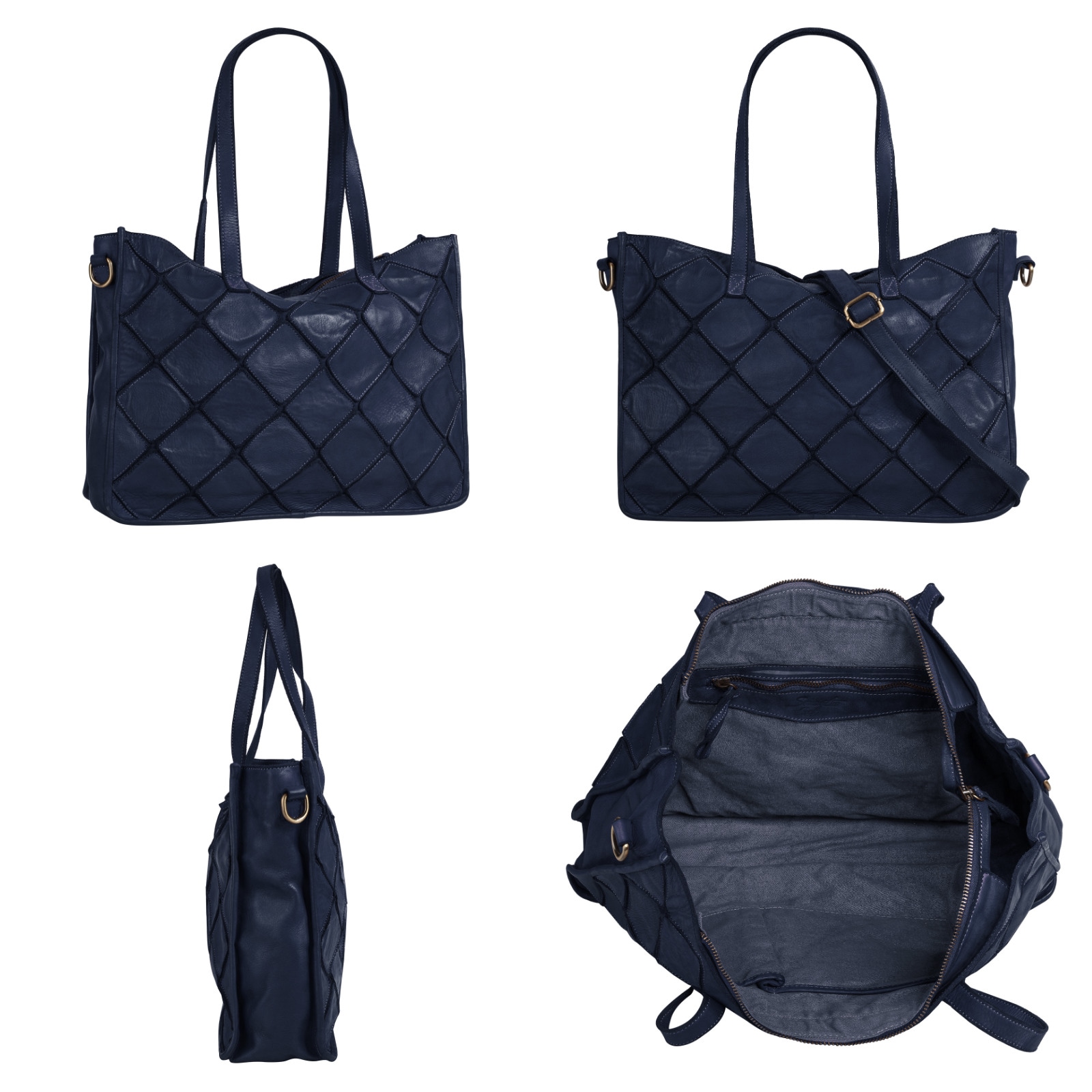 Samantha Look Shopper, echt Leder, Made in Italy