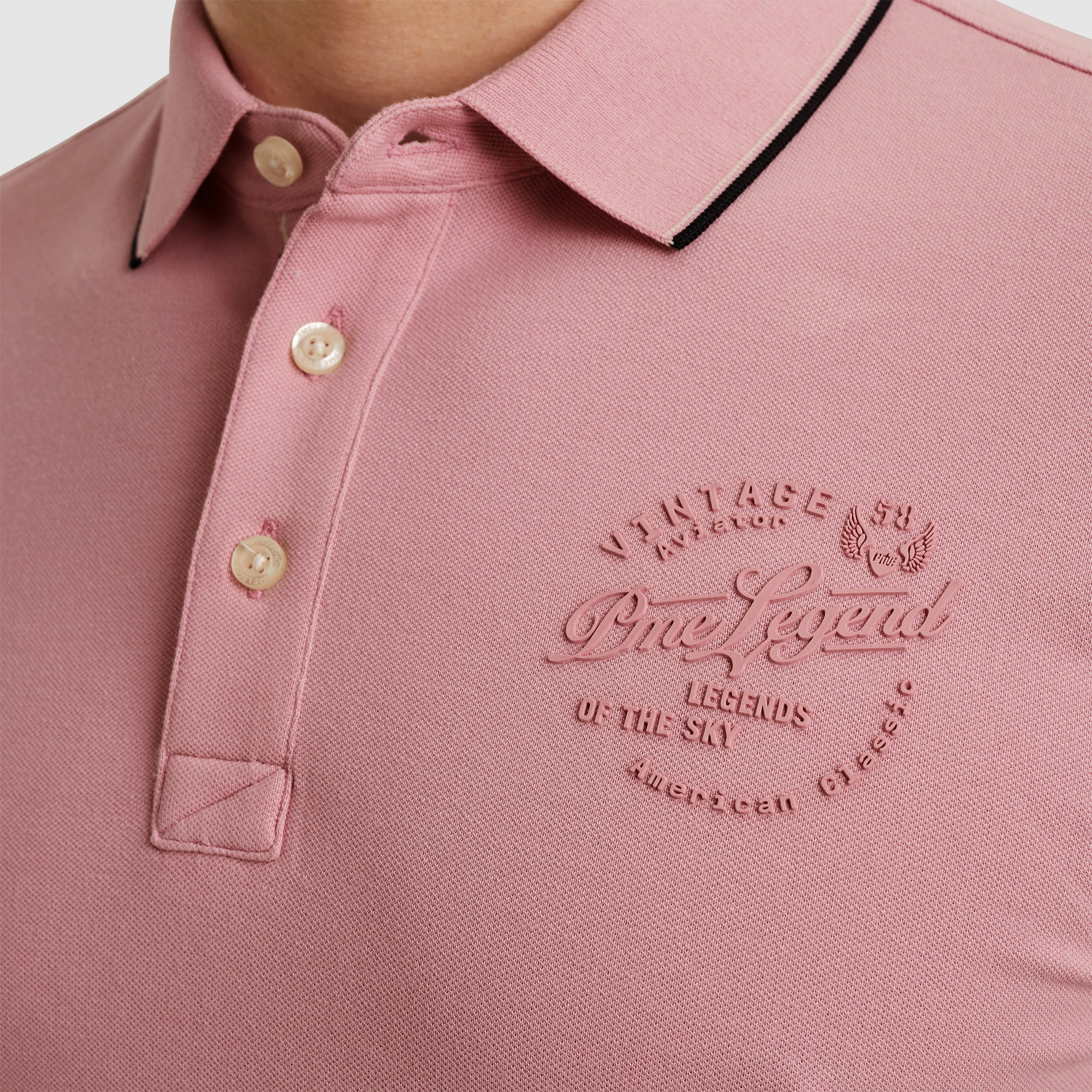 PME LEGEND Poloshirt »Short sleeve polo stretch pique package« mit Schriftzug