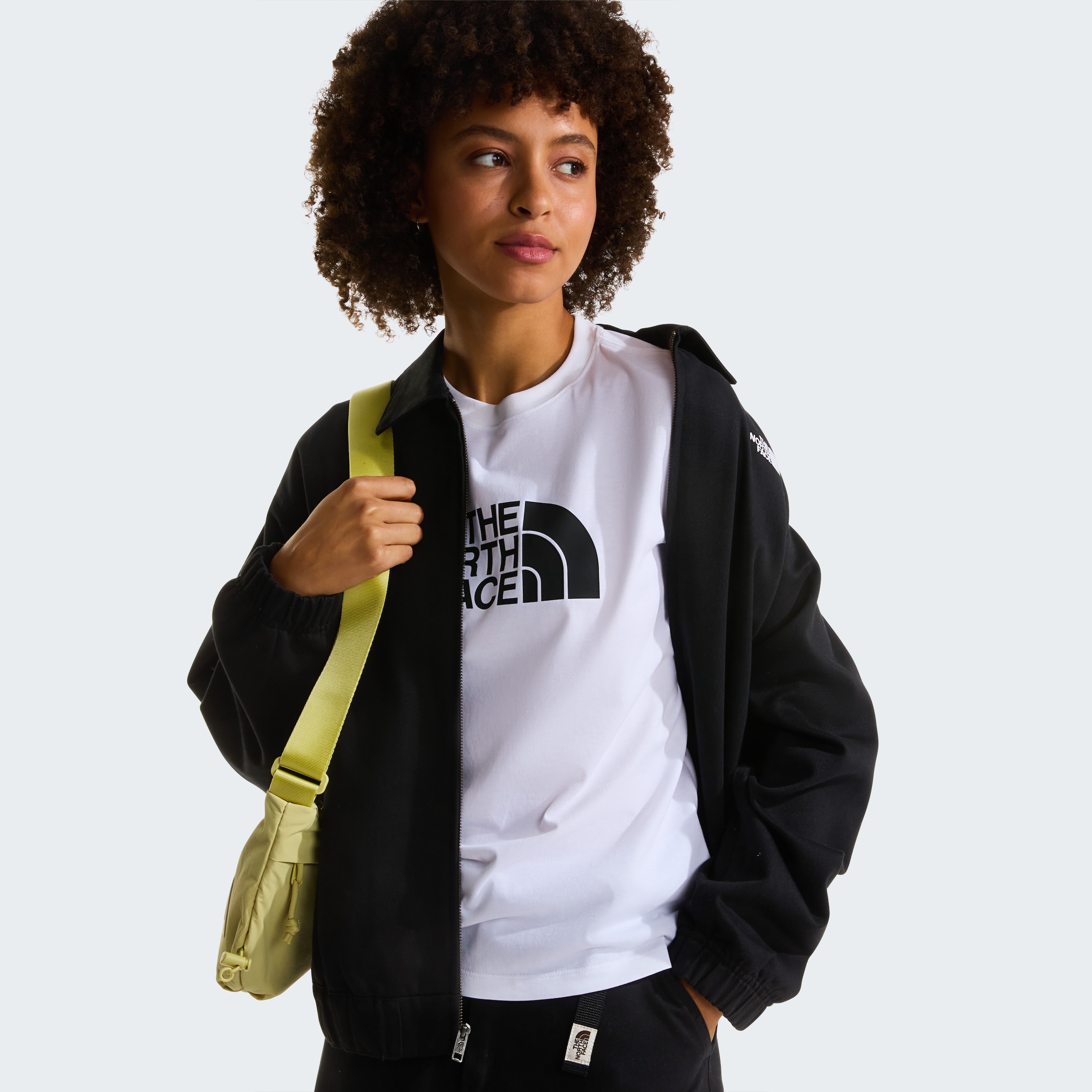 The North Face T-Shirt »W EVOLUTION HALF DOME SLIM SHORT SLEEVE TEE« für Erwachsene, sportlicher Stil, aus Baumwolle