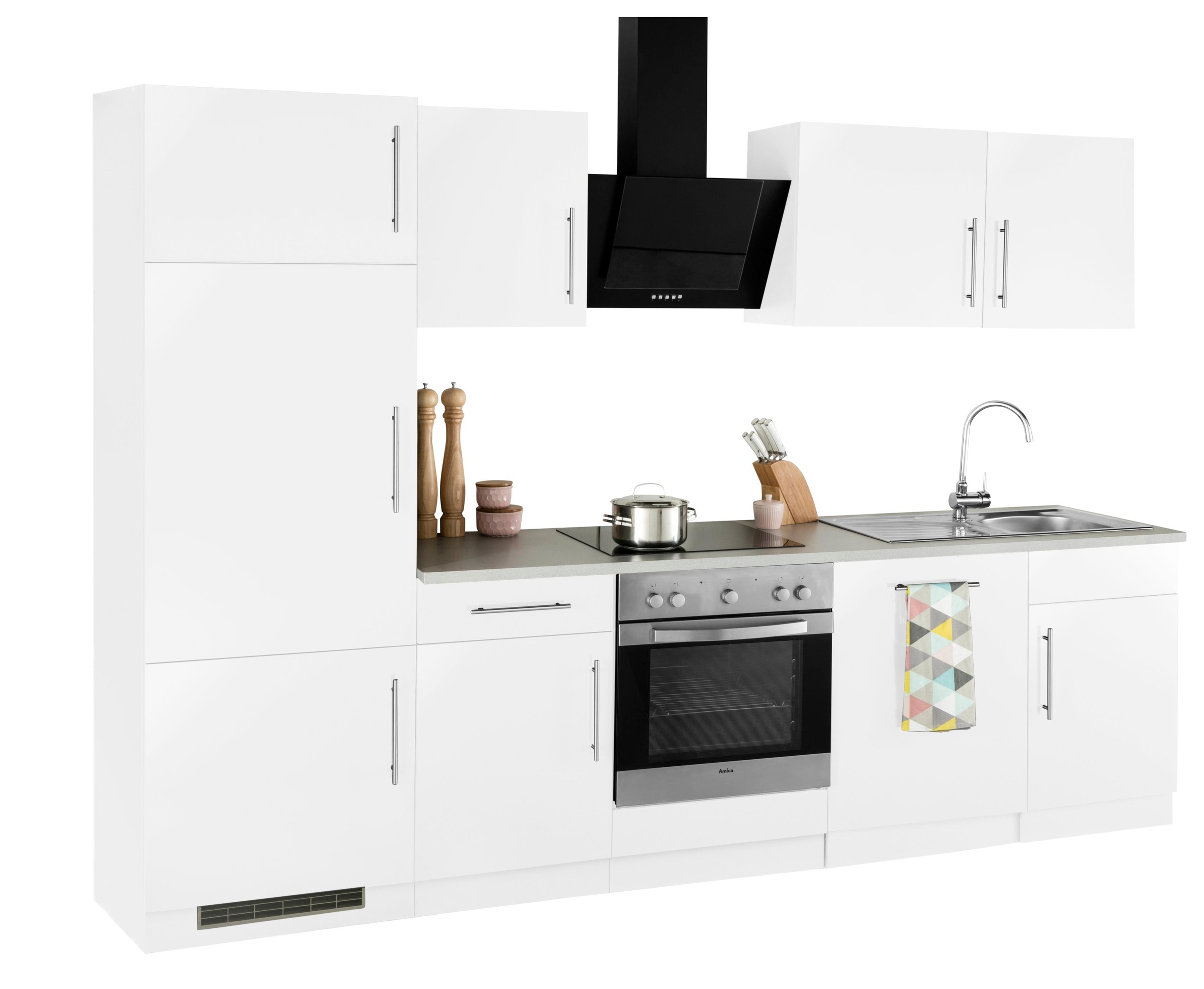wiho Küchen Küchenzeile »Cali«, mit E-Geräten, Breite 280 cm online bei OTTO