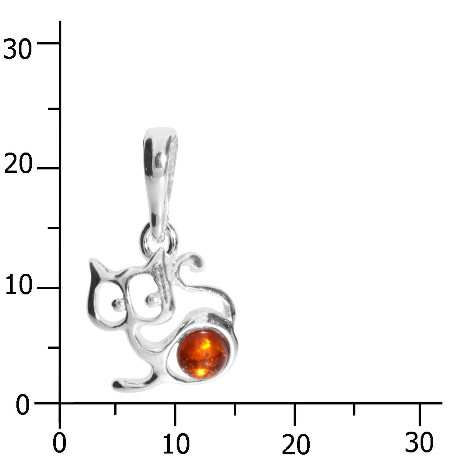 OSTSEE-SCHMUCK Kettenanhänger »- Katze - Silber 925/000 - Bernstein«