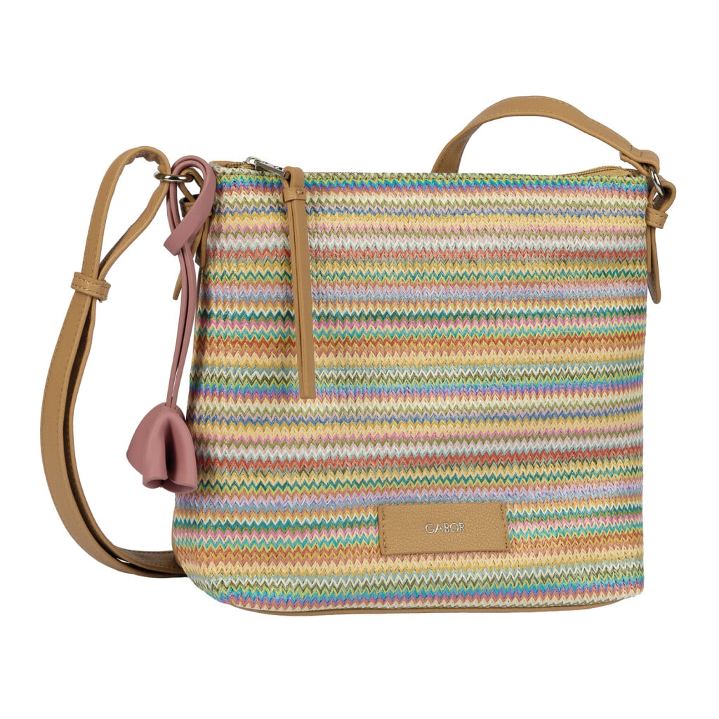 Gabor Umhängetasche »Anisa« Damen Schultertasche, Handtasche mit Blütenanhänger