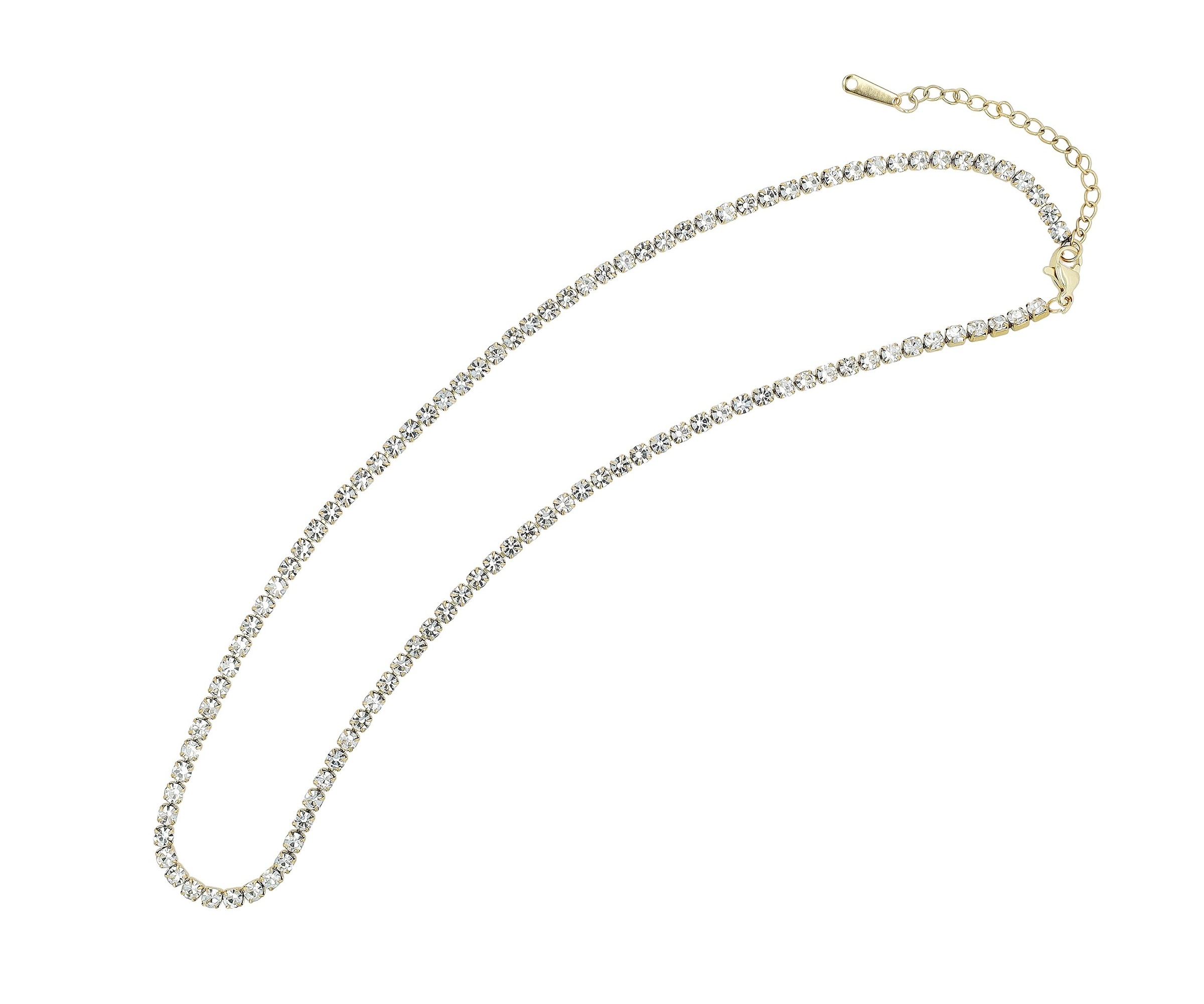Adelia´s Edelstahlkette »Adelia's Damen Edelstahl Tenniskette Halskette 40 cm + 5.0 cm«