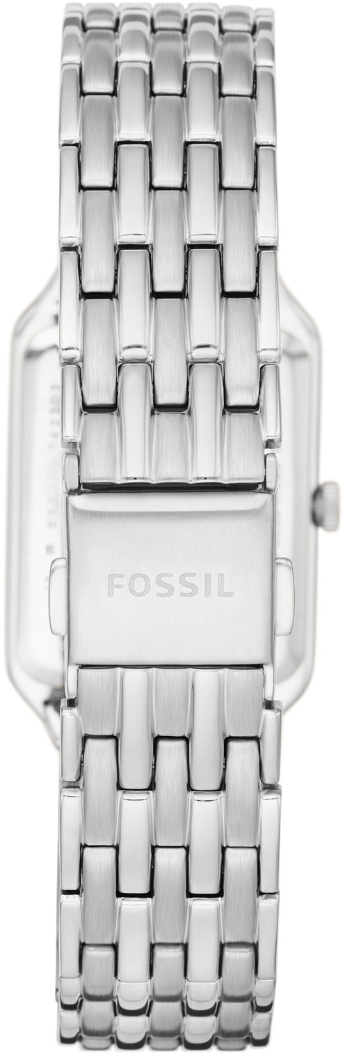 Fossil Quarzuhr »RAQUEL«, Armbanduhr, Damenuhr, Datum, analog, Edelstahlarmband
