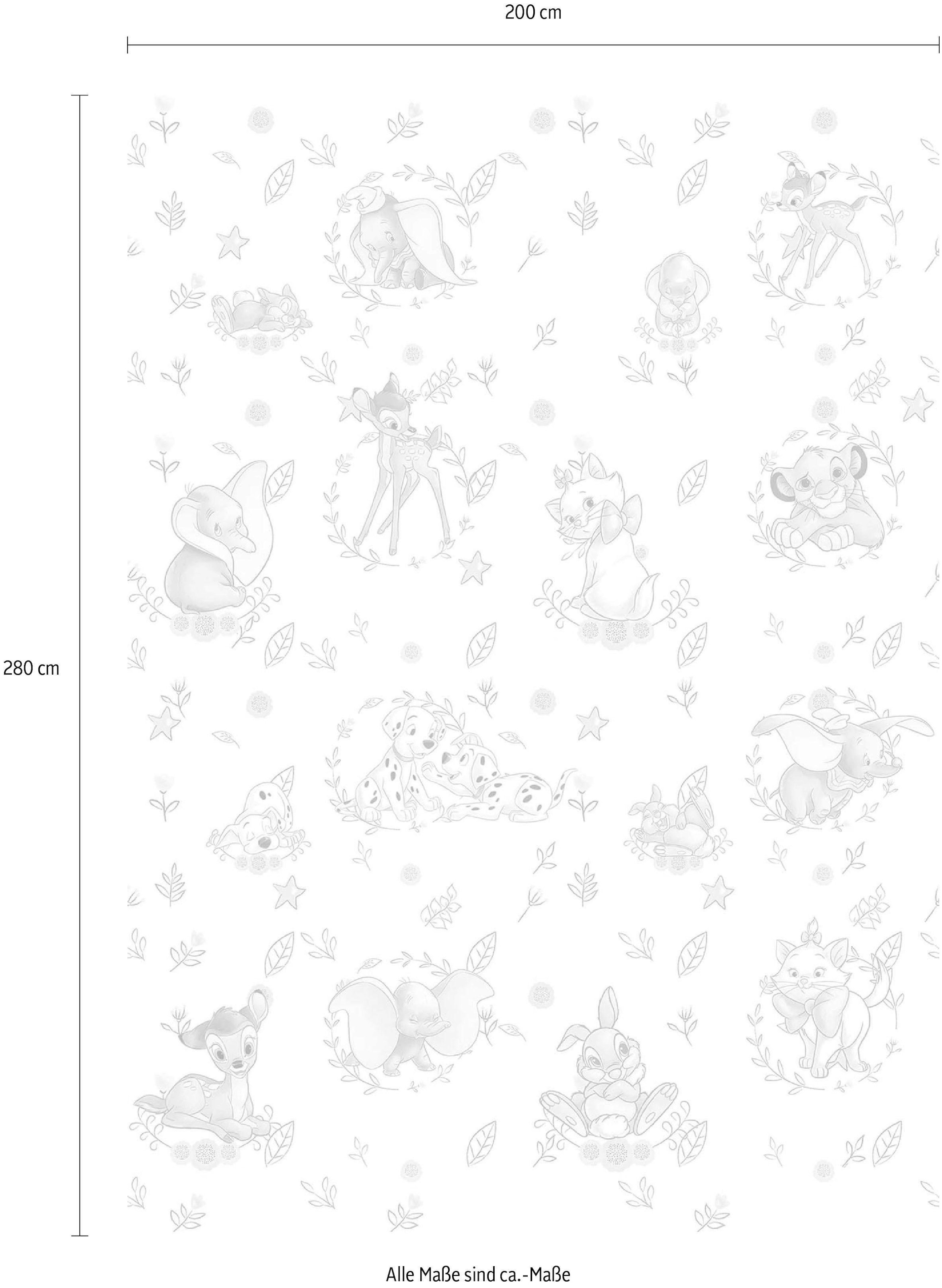 Komar Vliestapete »Digitaldruck Vlies -  Best of Friends - Größe 200 x 280 cm« bedruckt glatt Kinderzimmer