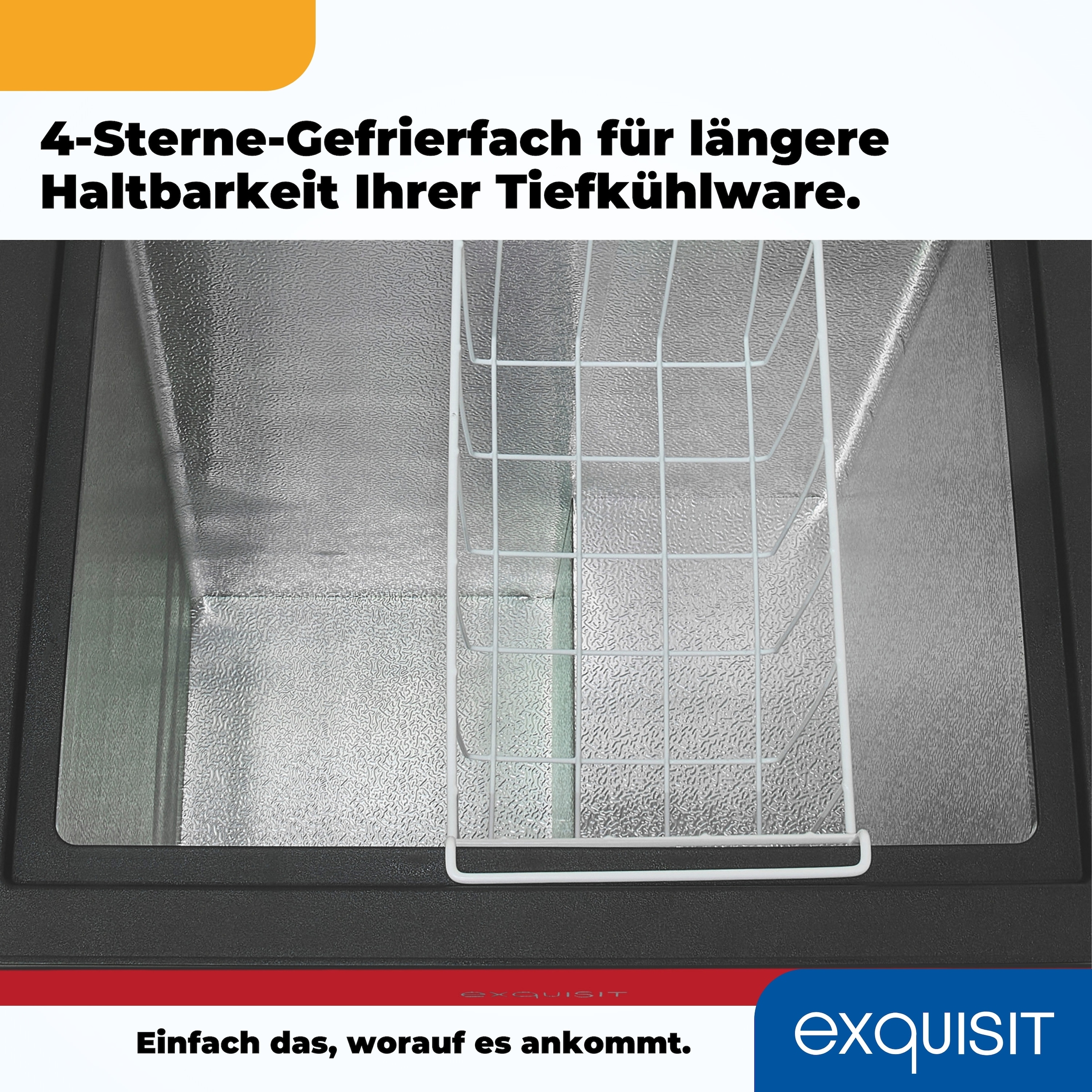 exquisit Gefriertruhe »GT100-050E rot«, 83,5 cm hoch, 54,5 cm breit