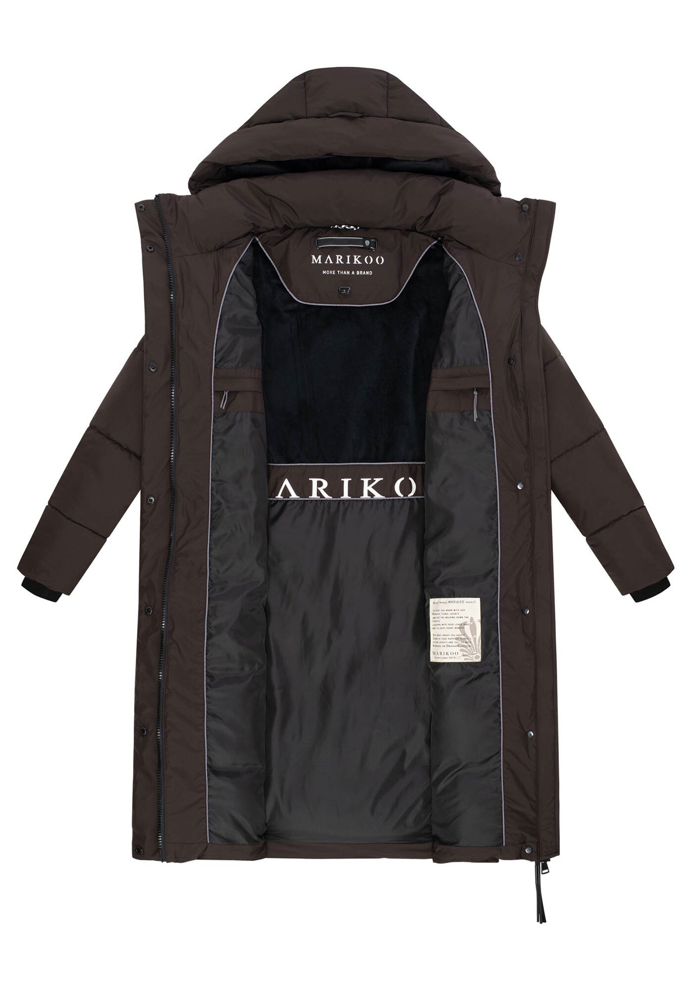 Marikoo Winterjacke »Marikoo Chumanii Damen Herbst Winter Steppmantel Parka lang N057«