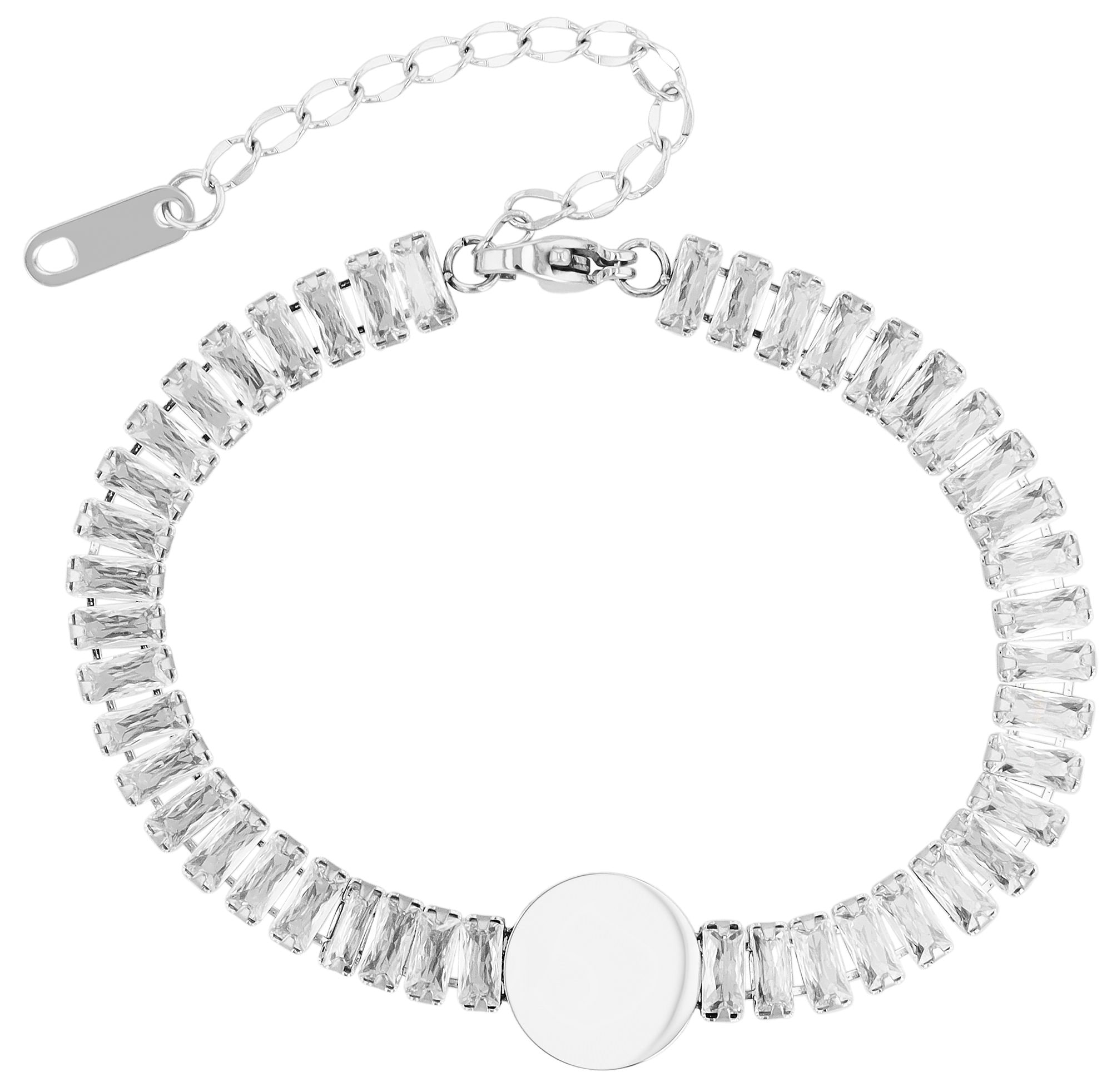 Adelia´s Armband »Damen Armband aus Edelstahl mit Zirkonia 16,5 cm«