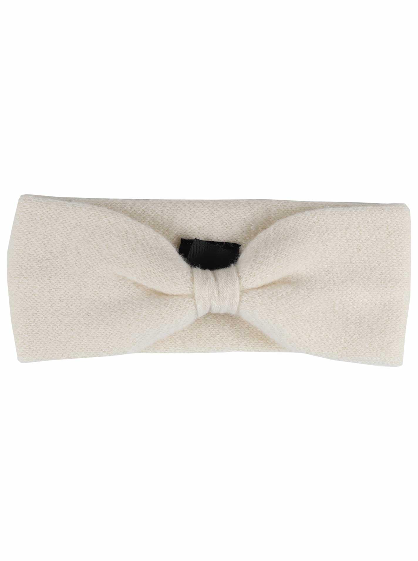 Zwillingsherz Damen Stirnband »"Knoten"« Cashmere, Feinstrick in weiß