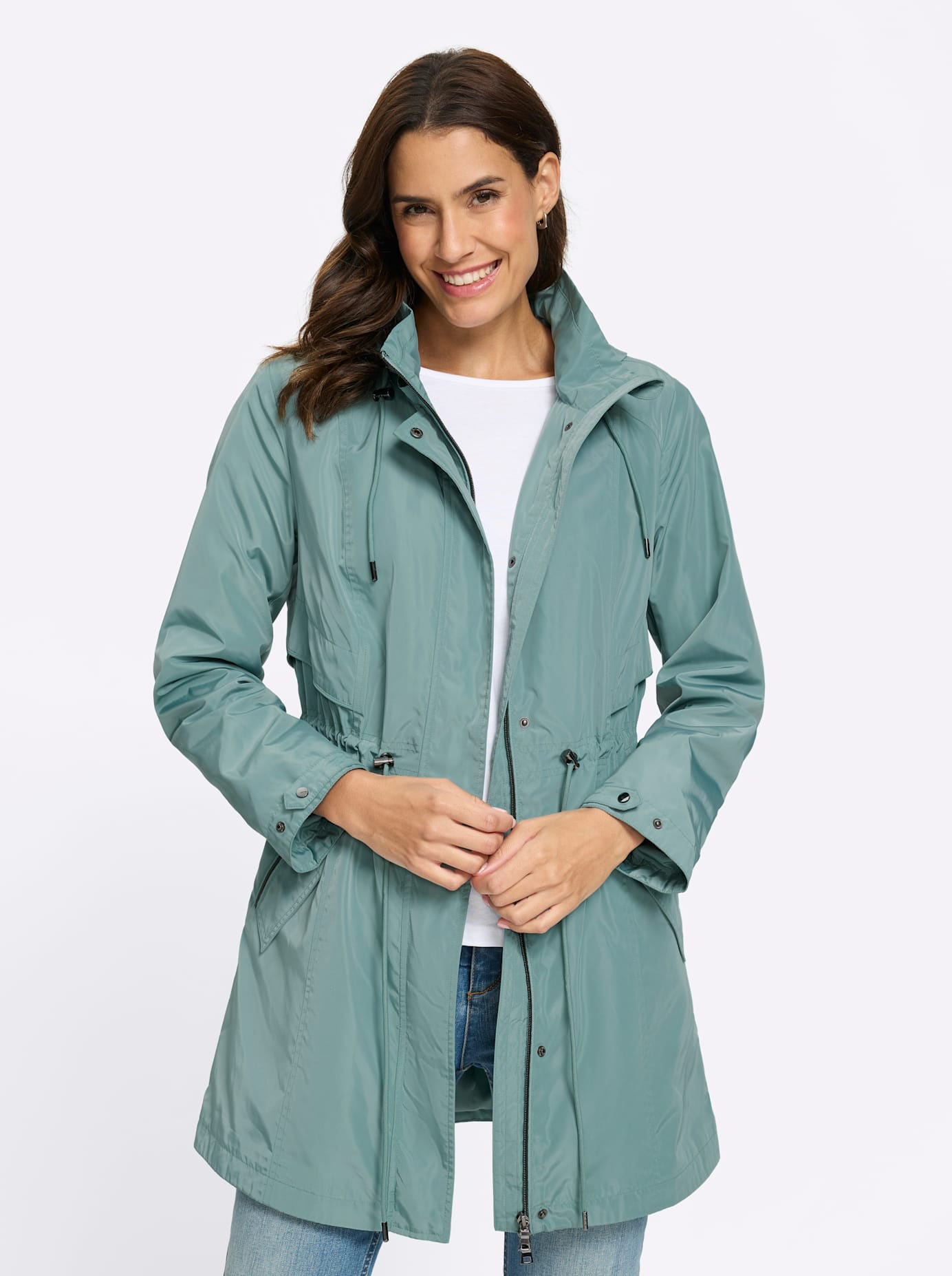 Inspirationen Langjacke mit Kapuze