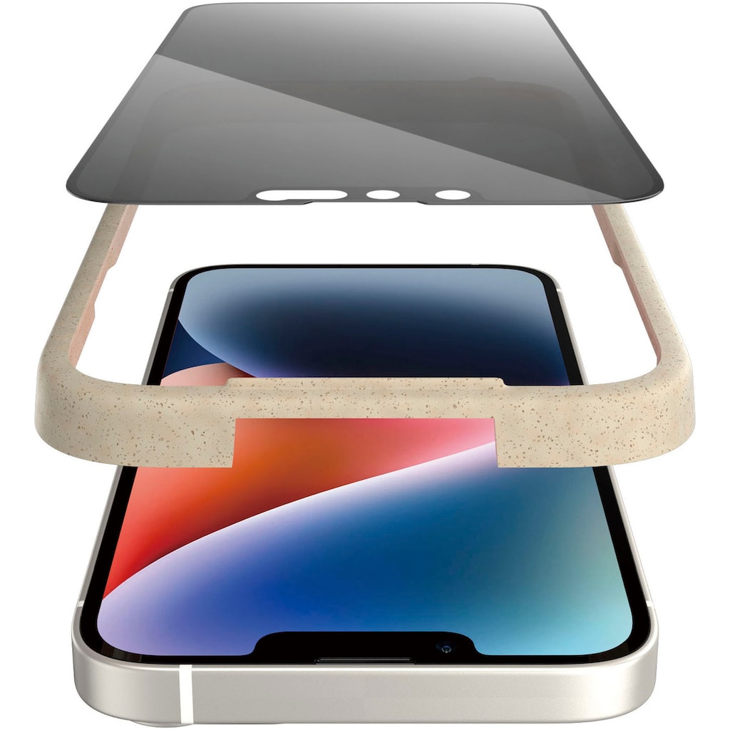 PanzerGlass Displayschutzglas »Privacy Apple iPhone 14/13/13 Pro - Ultra-Wide Fit inkl. EasyAligner«, für Apple iPhone 13-Apple iPhone 13 Pro-Apple iPhone 14, (Set, Displayschutz mit Installationshilfe EasyAligner)