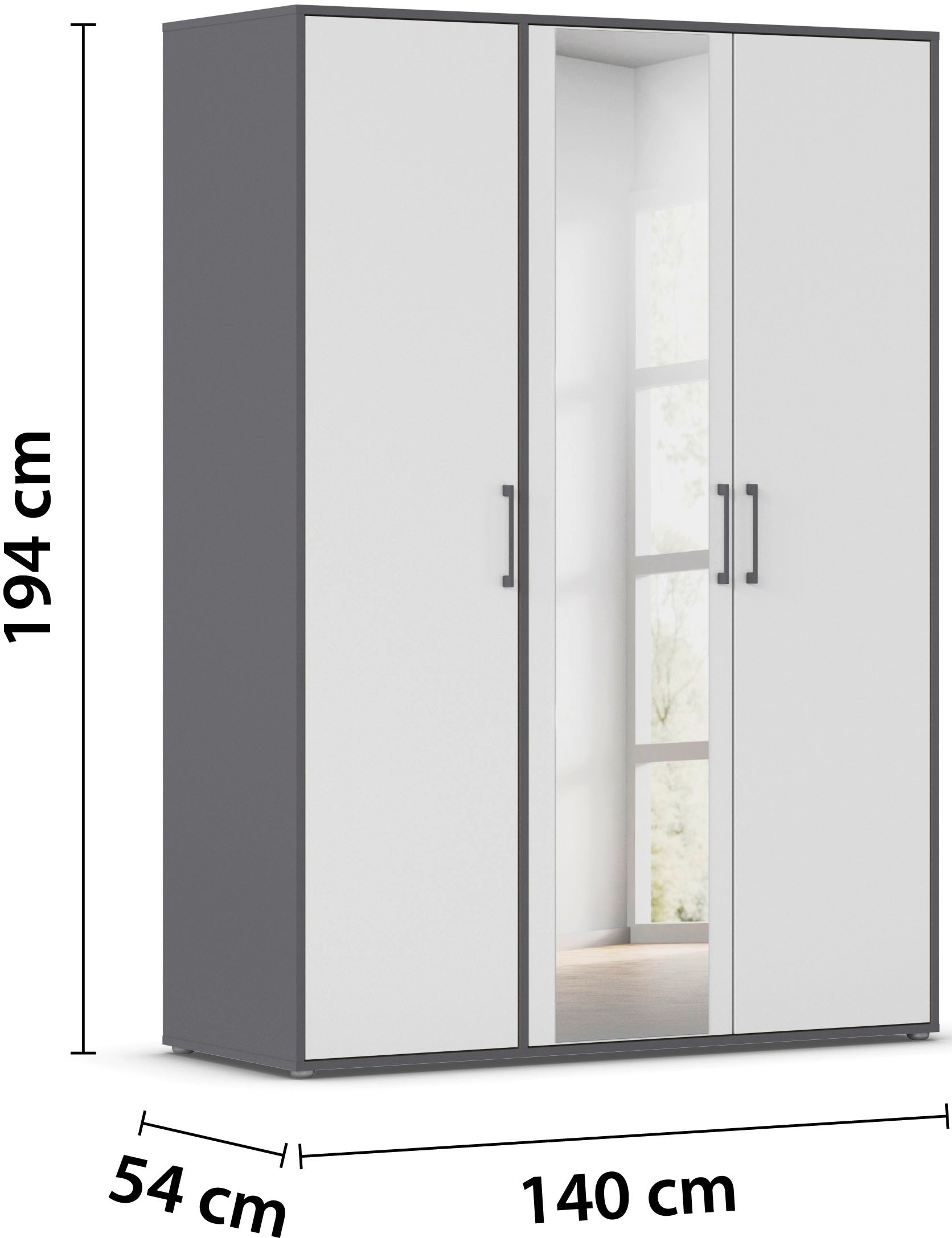 INOSIGN BY RAUCH Kleiderschrank »Schrank Garderobe Schlafzimmer Stauraum PAULLY TOPSELLER Wäscheschrank«, (mit 3 unterschiedlichen Griff-Varianten), OTTOS CHOICE 3 Griffvarianten MADE IN GERMANY