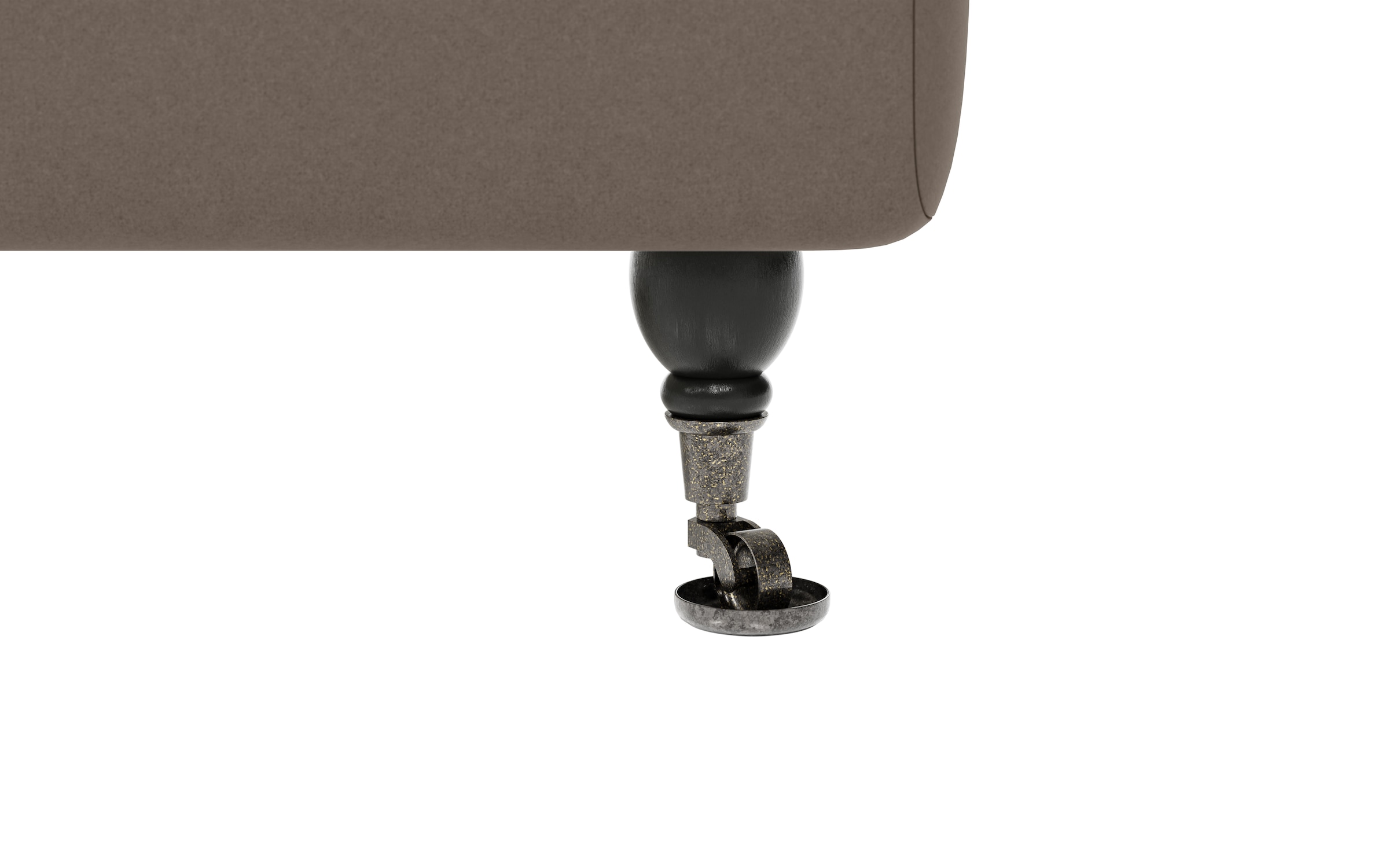 Home affaire 3-Sitzer »NORIN« zwei Fußarten: vorne - Rollen, hinten - Holzfüße