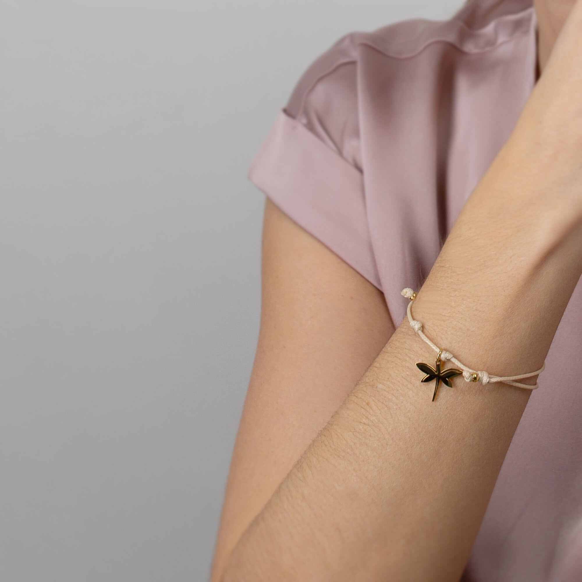 AILORIA Armband »Armband beige/silber LIBELLULE«