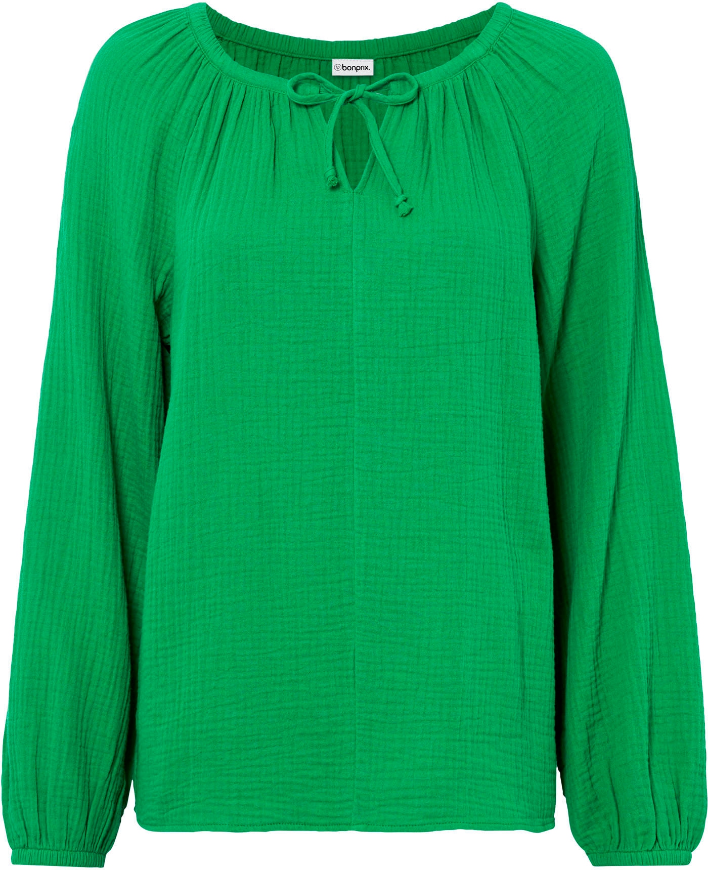 bonprix Langarmbluse »Musselin-Bluse aus Baumwolle« Oversize-Passform, für vielseitige Anlässe