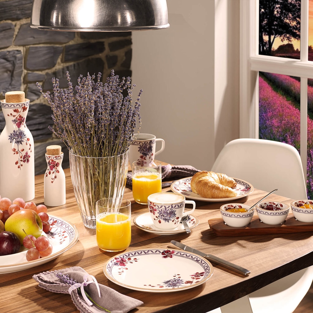 Villeroy & Boch Frühstücksteller »Frühstücksteller Artesano Provençal Lavendel ø 22,1 cm 6er Set bunt«