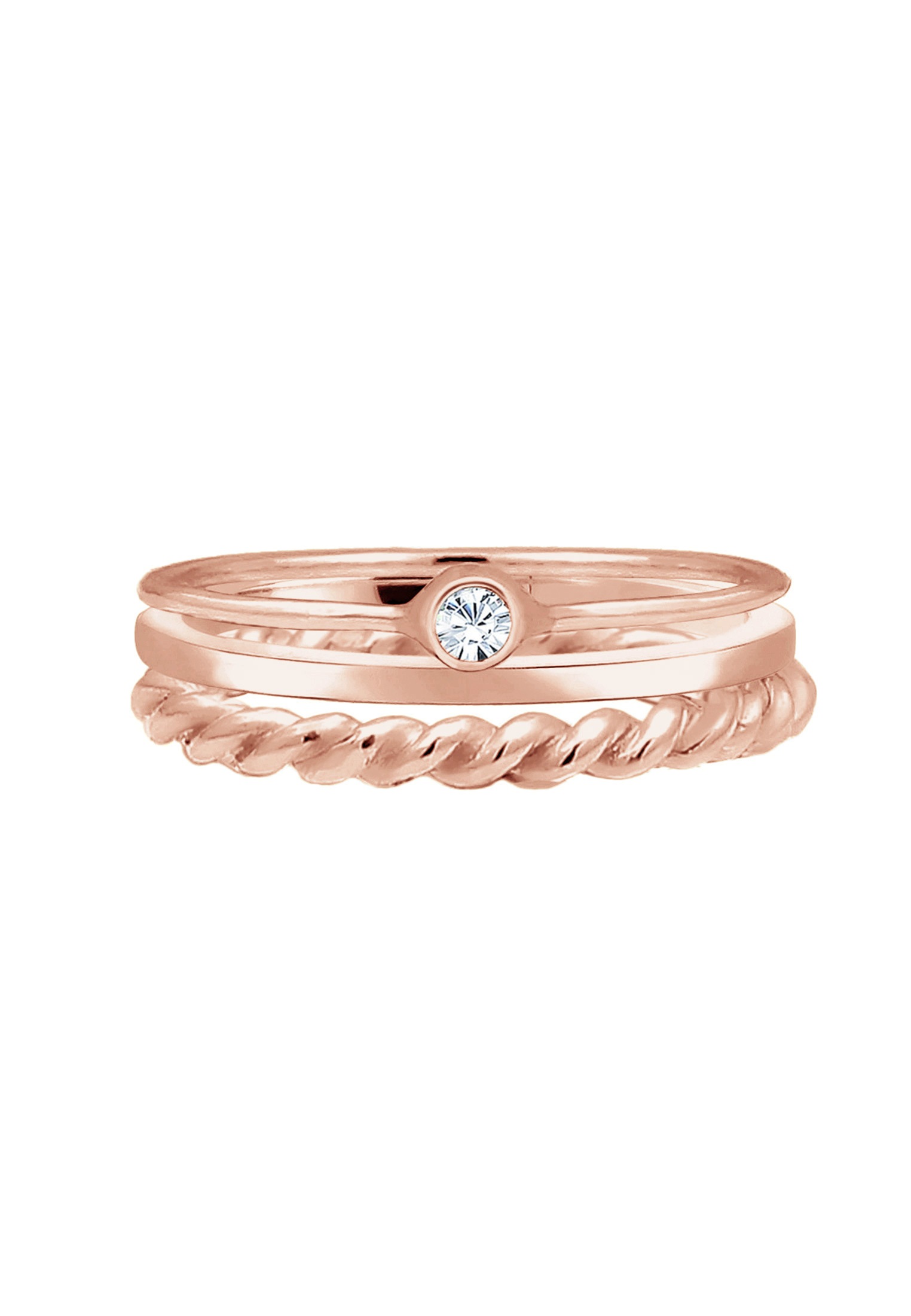 Elli Ring-Set »Ring Ring-Set mit 925 Silber, mit Kristallen von Swarovski®«