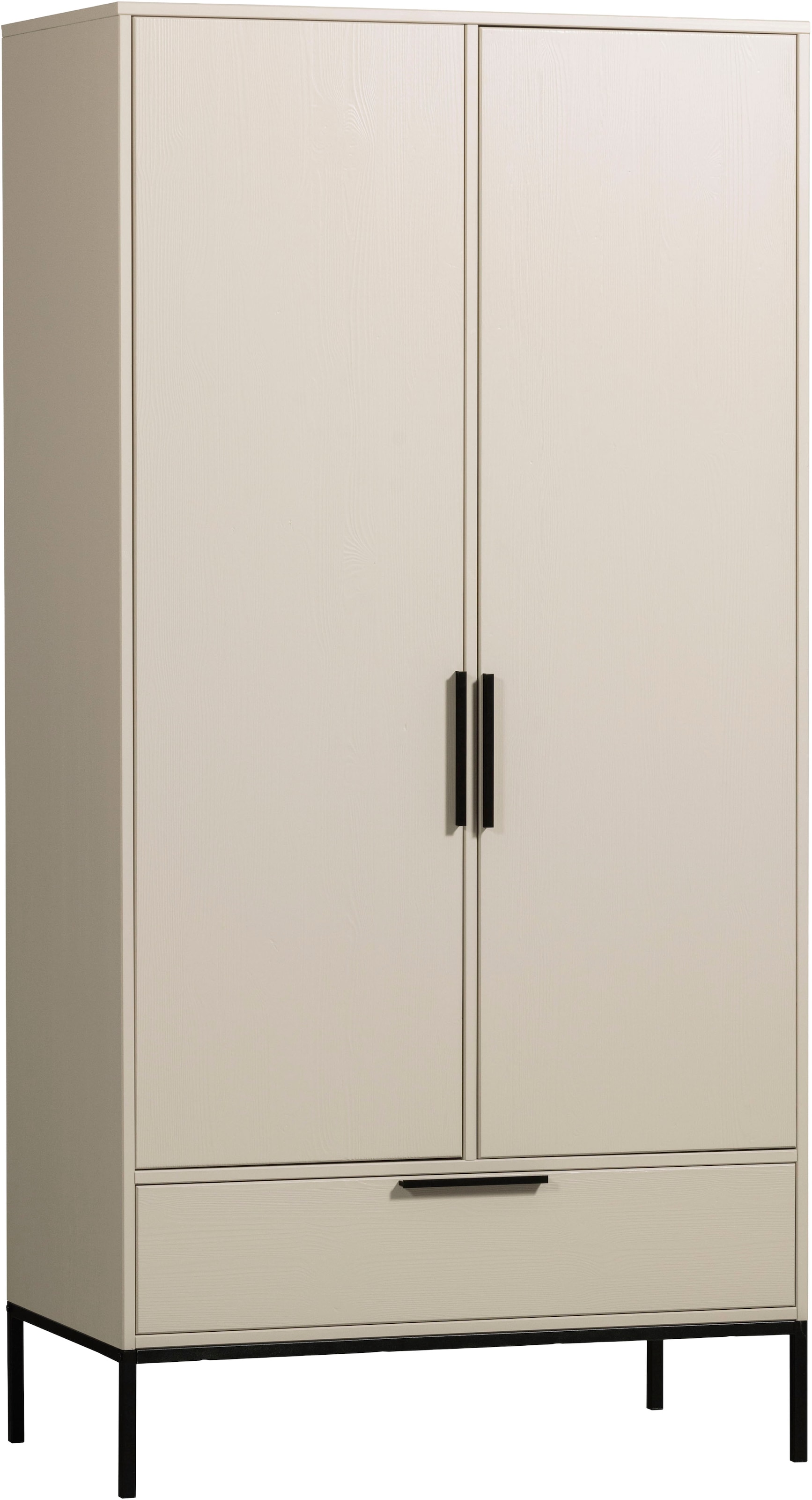 WOOOD Mehrzweckschrank »Adam massiv FSC® Schublade Metallgriffe Kleidersystem« Schublade integriert, Metallakzente