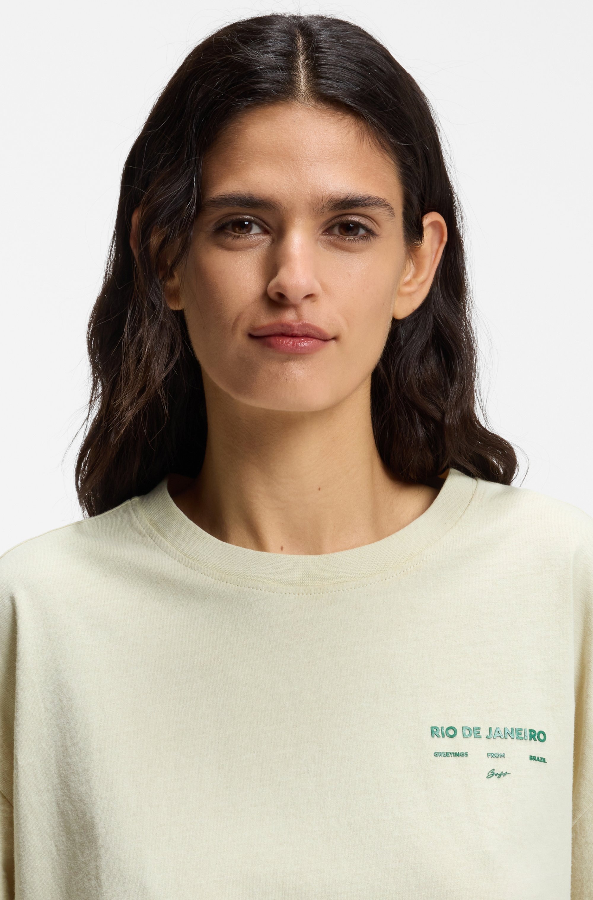 BOSS ORANGE T-Shirt »Eboys Premium Damenmode« mit Print, Relaxed Fit
