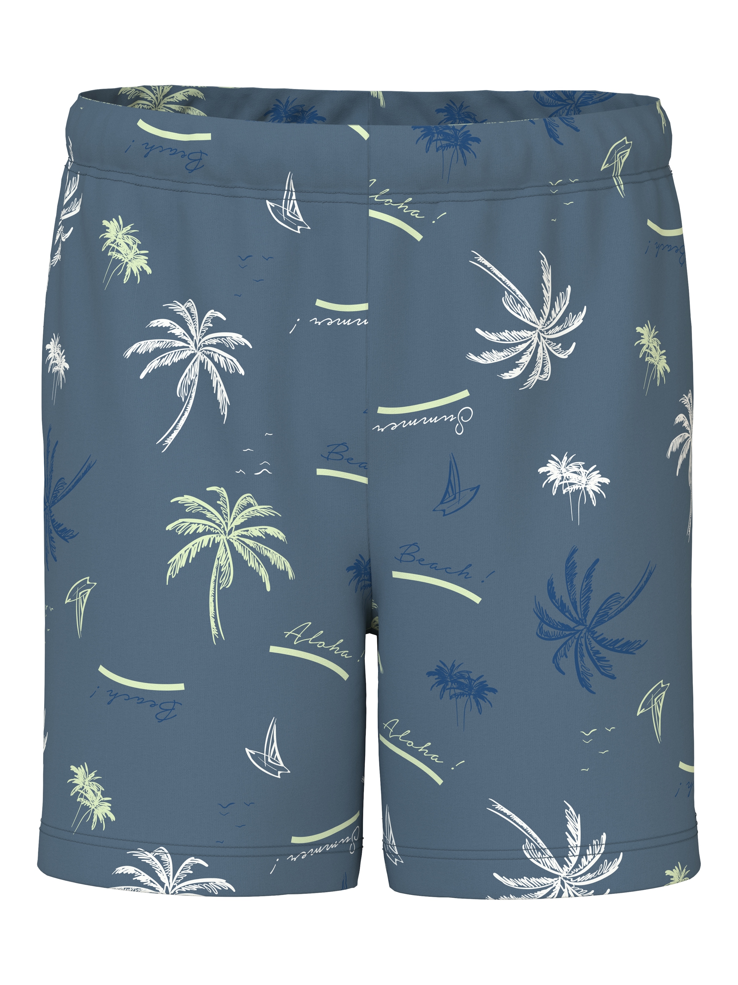 Name It Schlafanzug »NKMNIGHTSET SS BLUEFIN PALM NOOS« Set,  Baumwollmischung