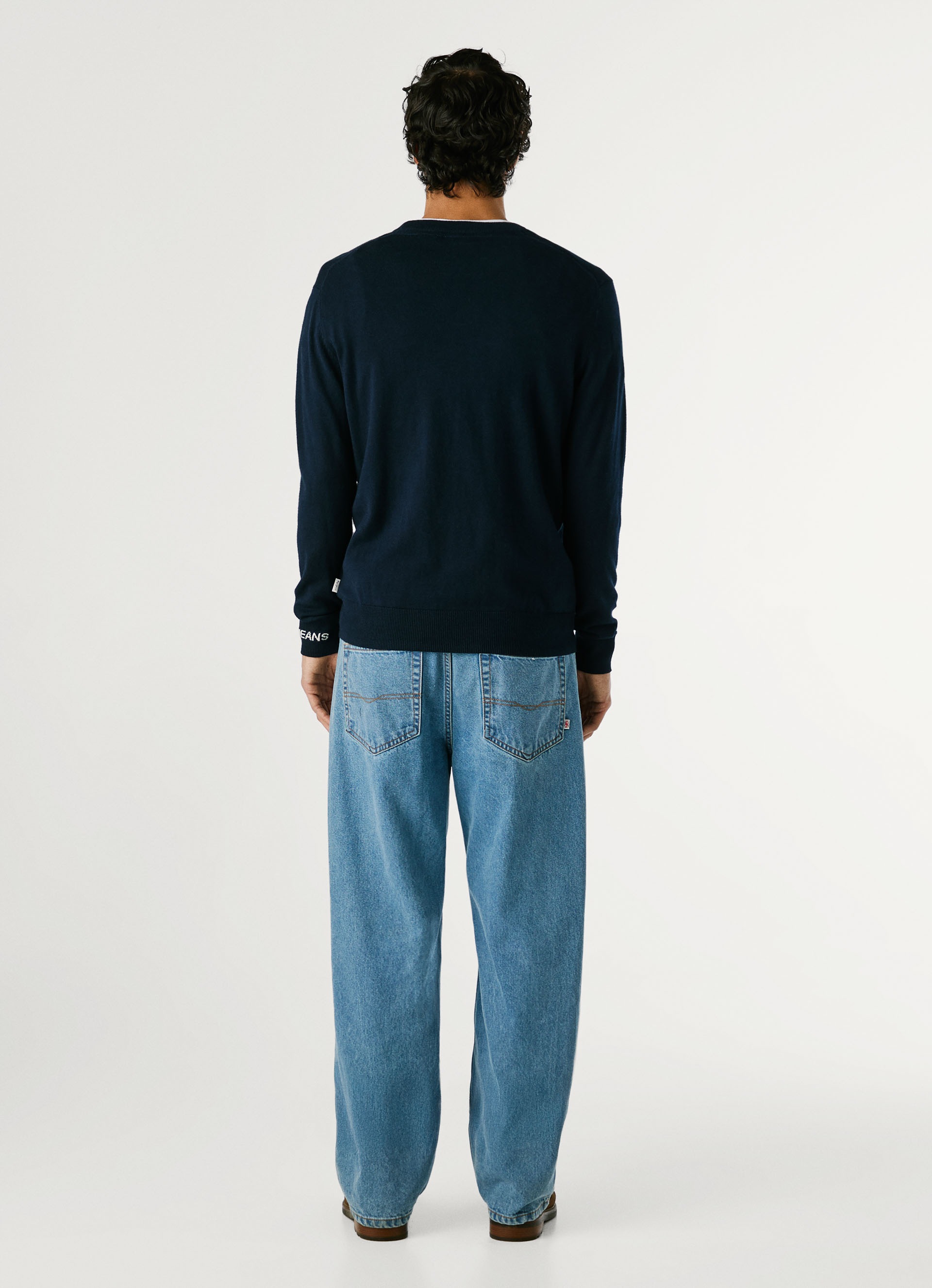 Pepe Jeans Strickpullover »ANDRE CREW NECK« mit Rundhals, Logo-Jacquard