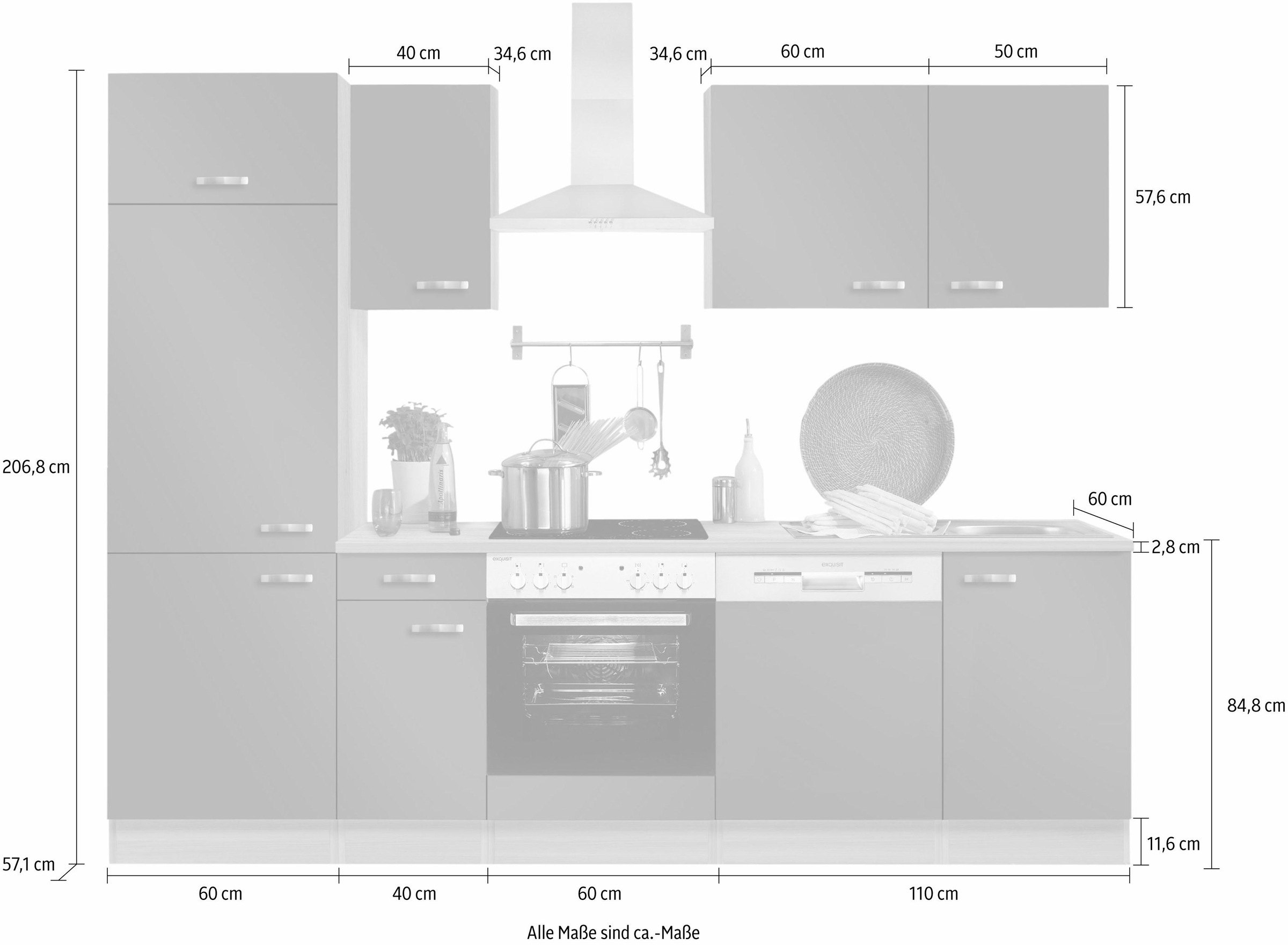 Breite OTTO mit Küchenzeile Shop »Faro«, 270 Online cm bestellen OPTIFIT E-Geräten, im