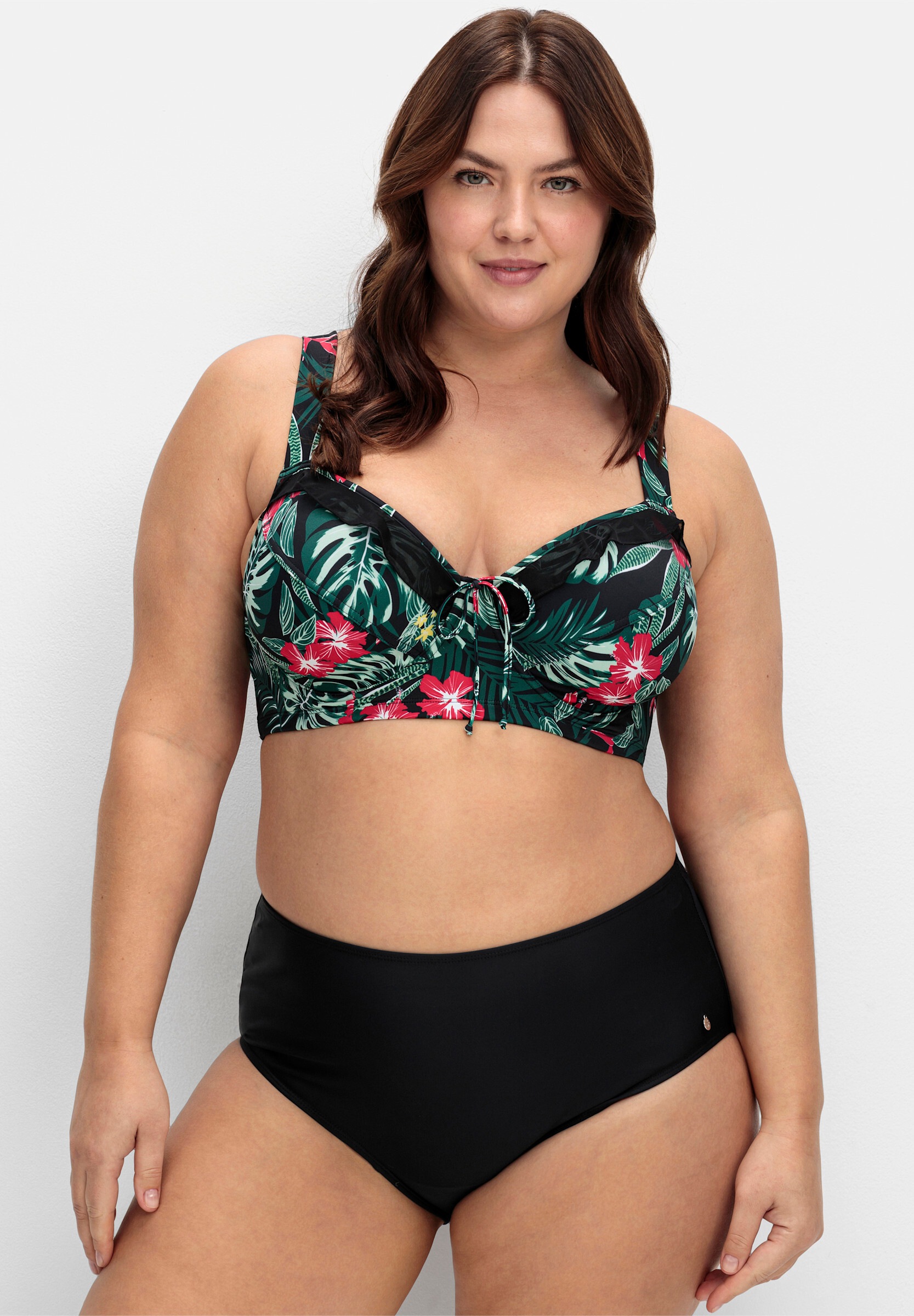 Sheego Bügel-Bikini »Bügel-Bikini-Top Bikini-Oberteil mit Volants«