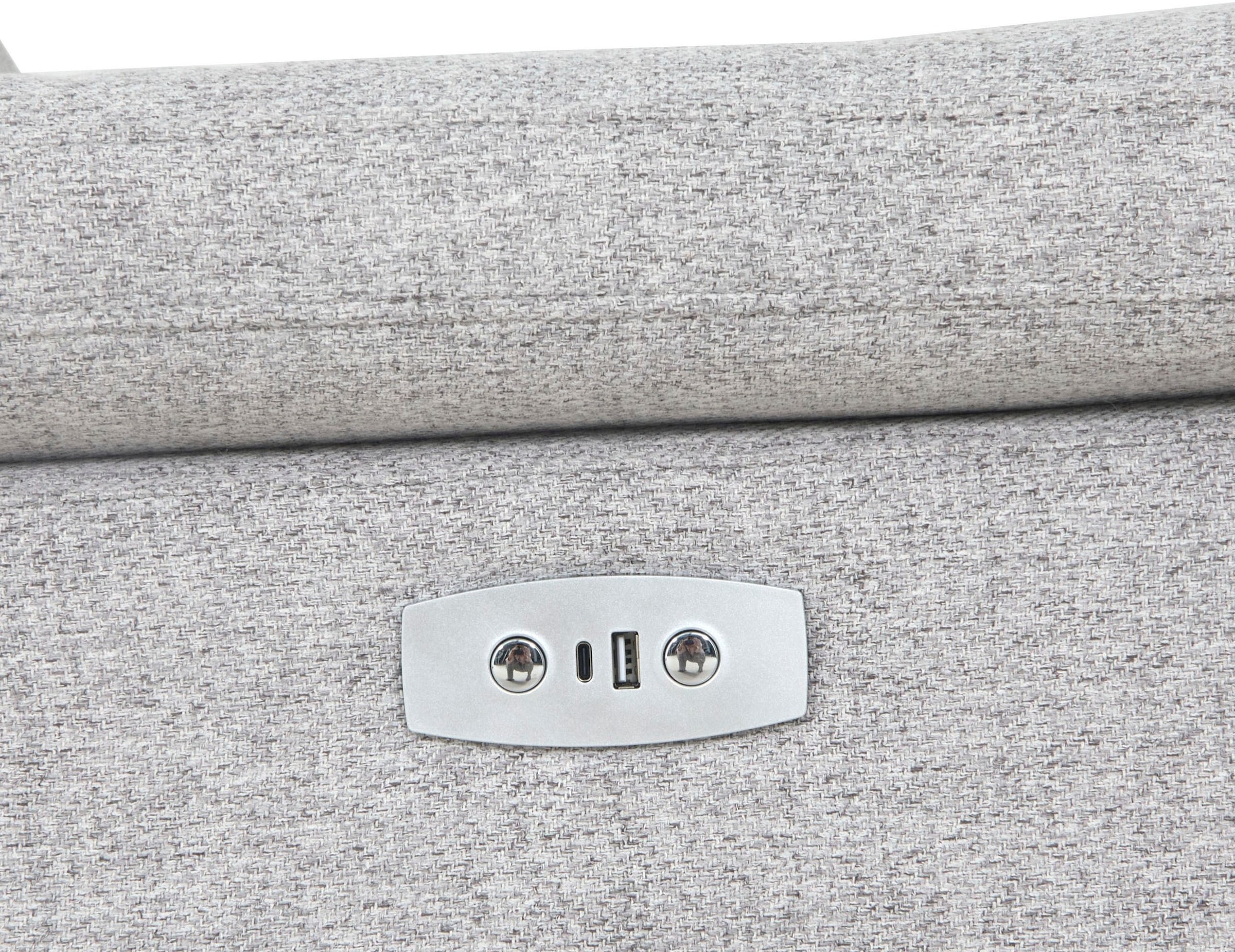 Home affaire Ecksofa »BRIONNE, L-Form, 255cm, manuelle u. elektrische Funktion (USB A/C),« Liegefunktion, Stauraum, Federkernpolsterung, Webstoff