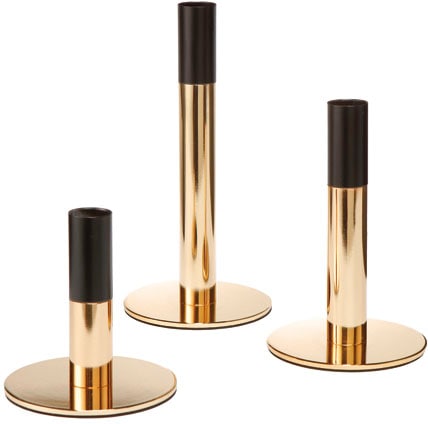Goebel Kerzenhalter »Stabkerzenhalter "Golden Black"«, (Set, 3 St.), aus Metall, in unterschiedlichen Höhen
