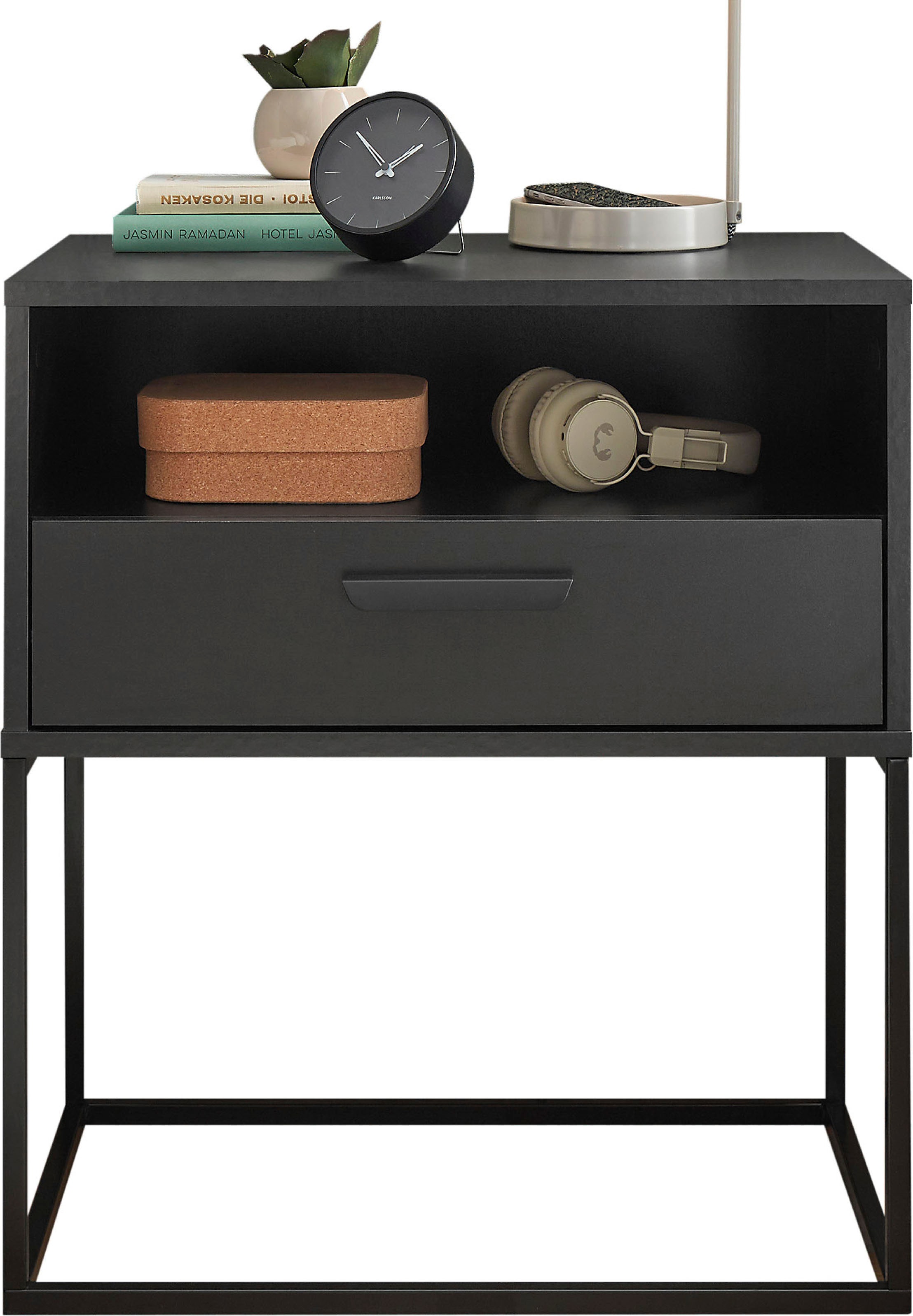 Schlafkontor Nachtkommode »Cudro Nachttisch auf Fußgestell« mit einem offenen Fach für schnellen Zugriff