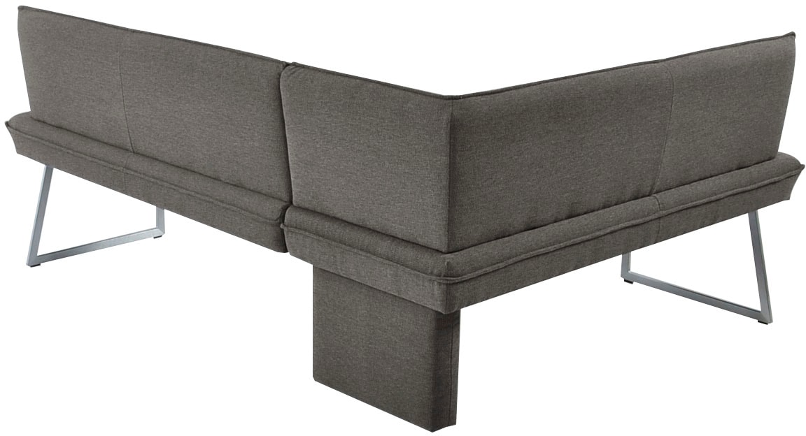 K+W Komfort & Wohnen Eckbank mit Sattlernaht und schmaler Kufe, langer Schenkel rechts oder links