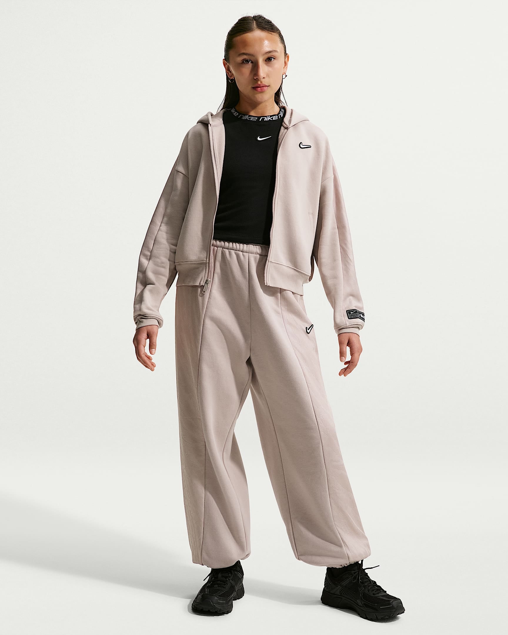 Nike Sportswear Sweatshirt »Nike Sportswear Big Kids' (Girls') Fleece Long-Sleeve Top«, für Kinder, langärmlig, aus Fleece
