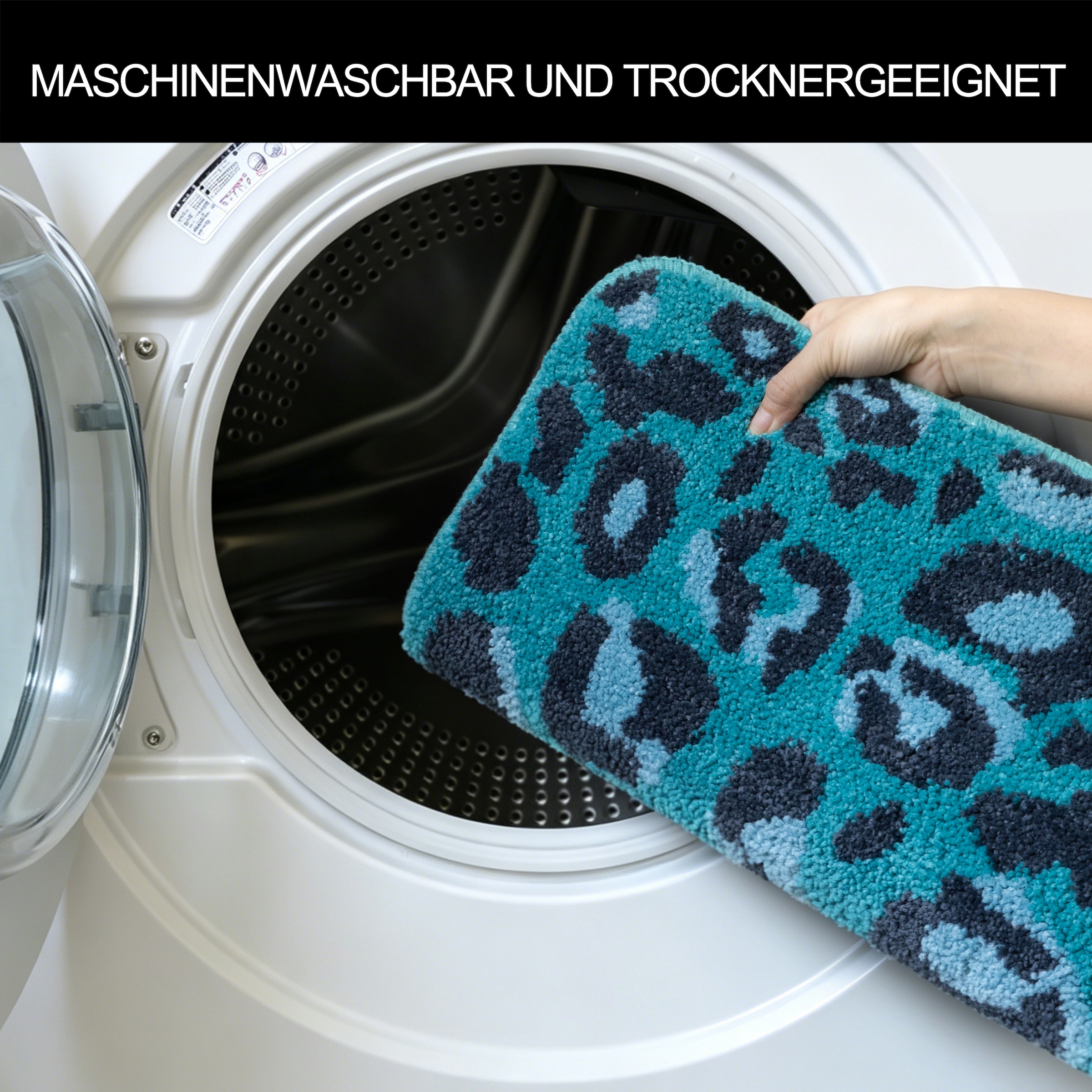 OTTO home Badematte »Regona Leo, Badvorleger, Badezimmer Teppich, Duschvorleger« Höhe 10 mm rutschhemmend beschichtet fußbodenheizungsgeeignet | schnell trocknend Leoparden-Muster, Animal Print, modern