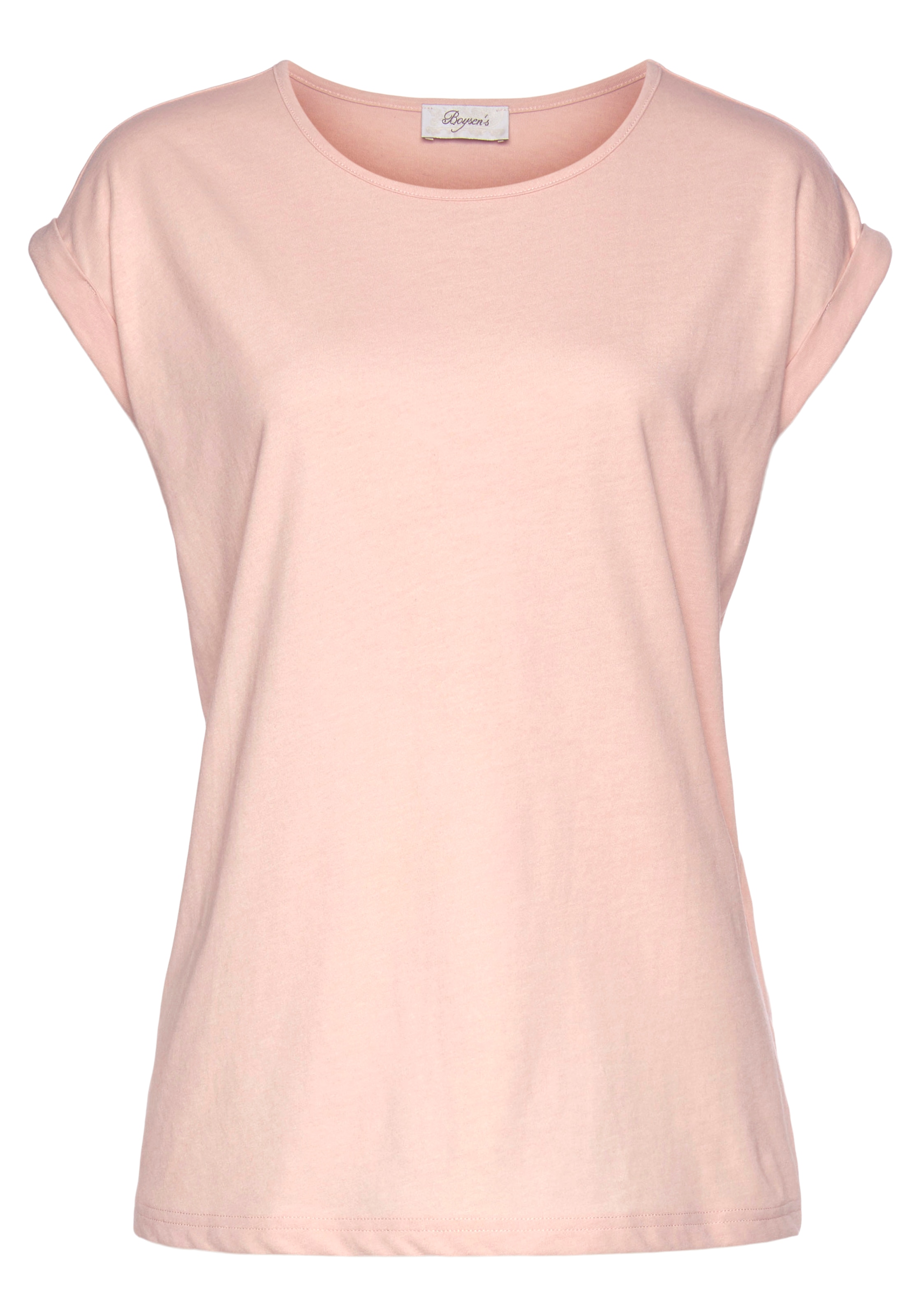 Boysen's T-Shirt, (Packung), Kurzarm, basic, Rundhalsausschnitt, für Freizeit und Sport