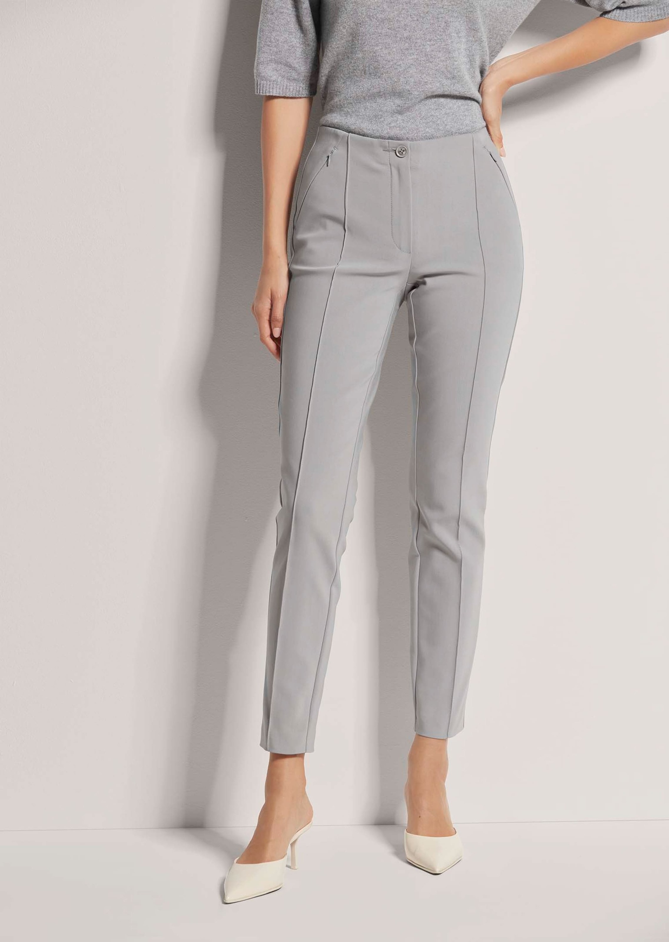 MADELEINE Stoffhose »Hose Schlanke Stretch-Hose mit Biesen«