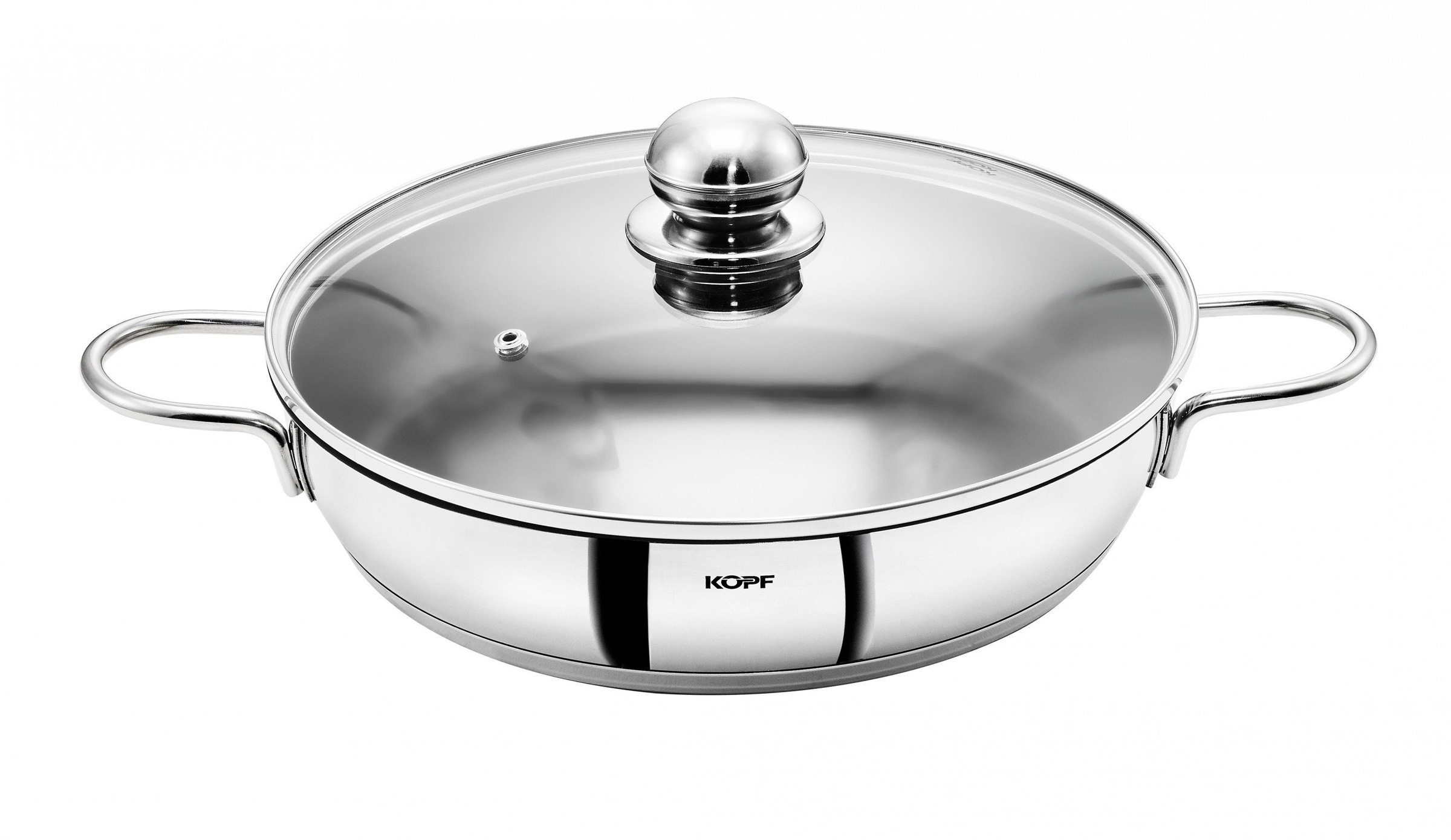 Kopf Servierpfanne »Josie«, Edelstahl, aus Edelstahl, Induktion, inkl. Glasdeckel