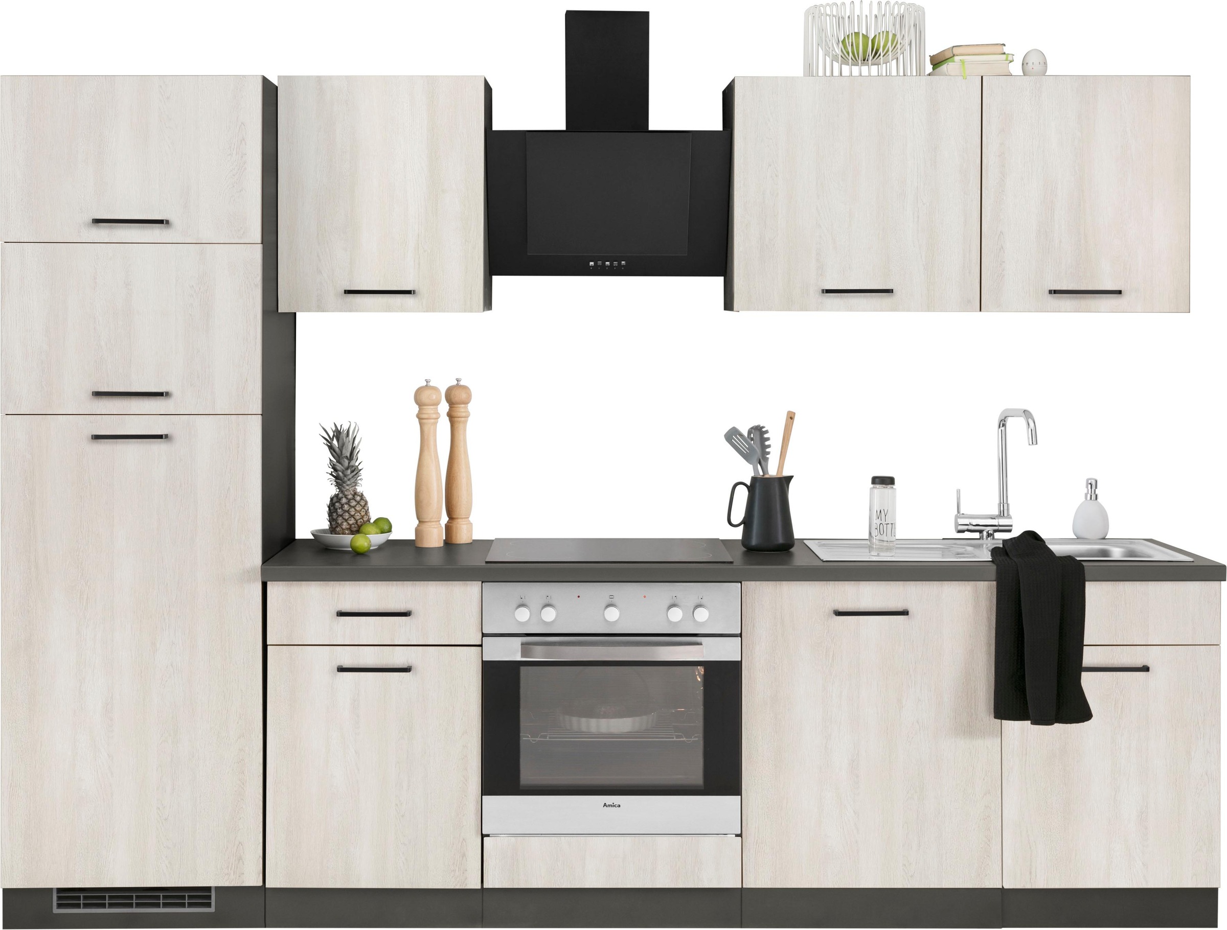 wiho Küchen Küchenzeile »Esbo«, mit im E-Geräten, cm kaufen Shop Online OTTO Breite 280