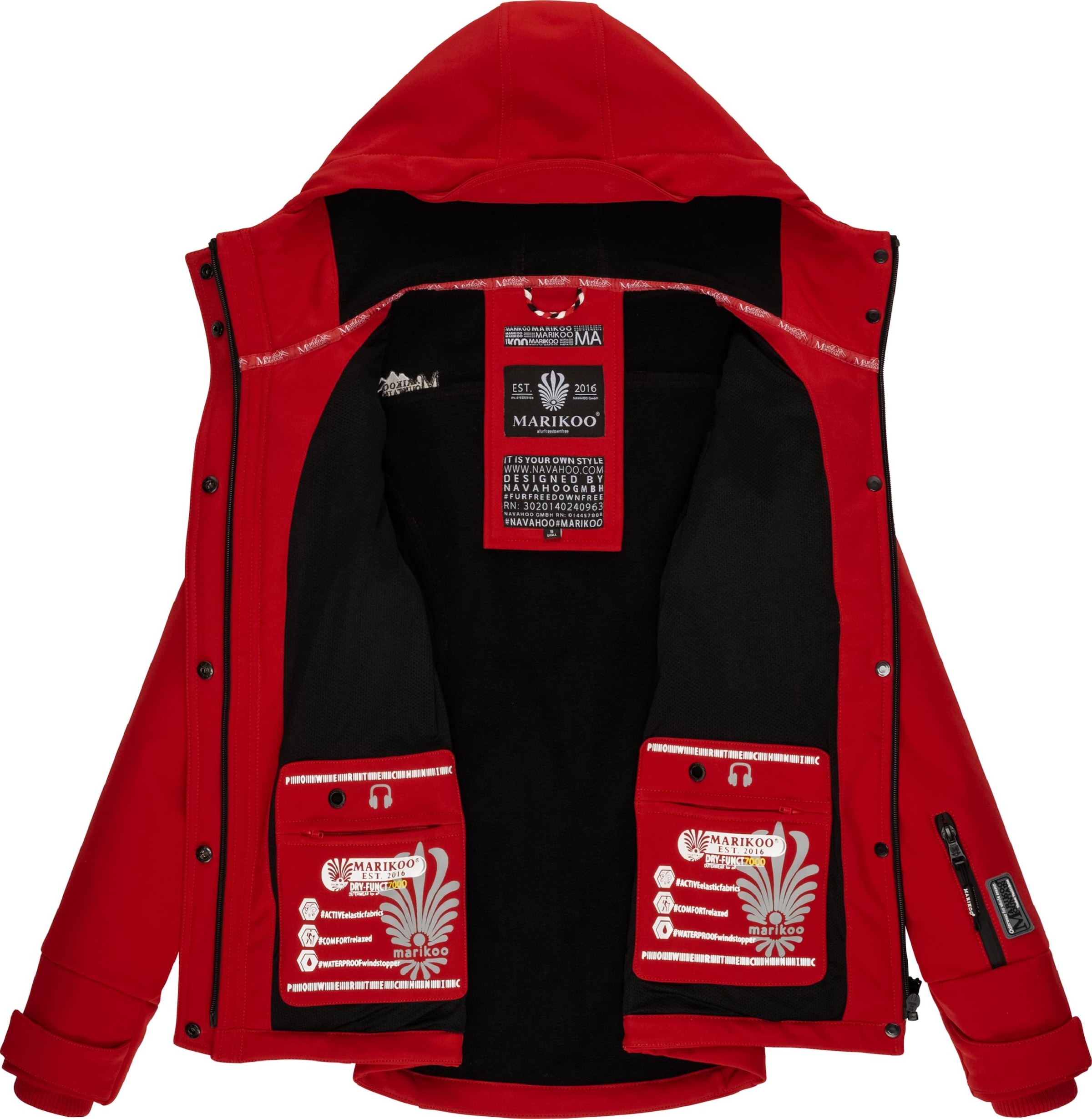 Marikoo Funktionsjacke »Übergangsjacke Kleinezicke«, mit Kapuze