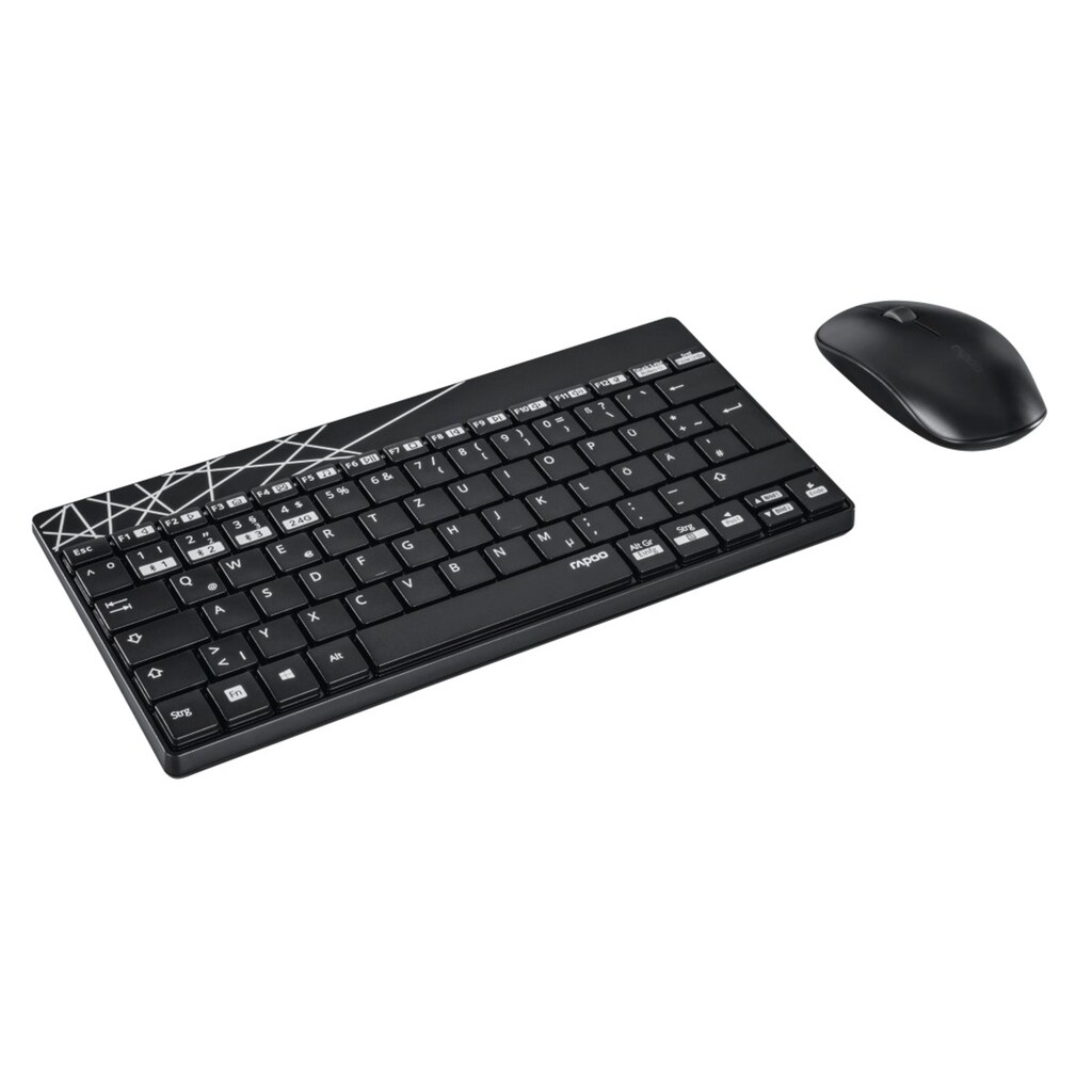 Rapoo Tastatur- und Maus-Set »8000M kabelloses Tastatur-Maus-Set, Bluetooth, 2.4 GHz, 1300 DPI«
