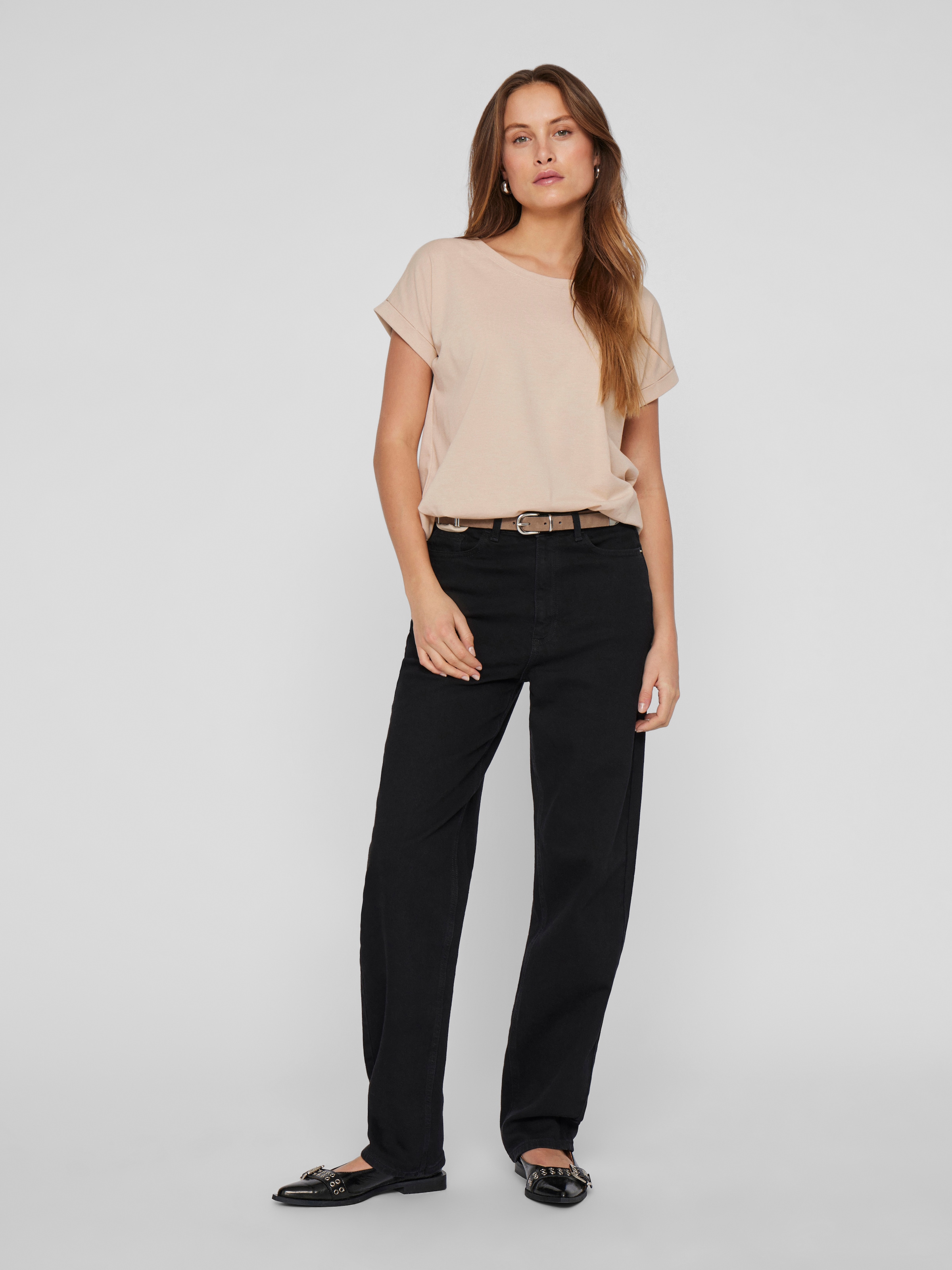 Vila Rundhalsshirt »VIDREAMERS NEW PURE T-SHIRT/SU-NOOS« Baumwollmischung, regular fit