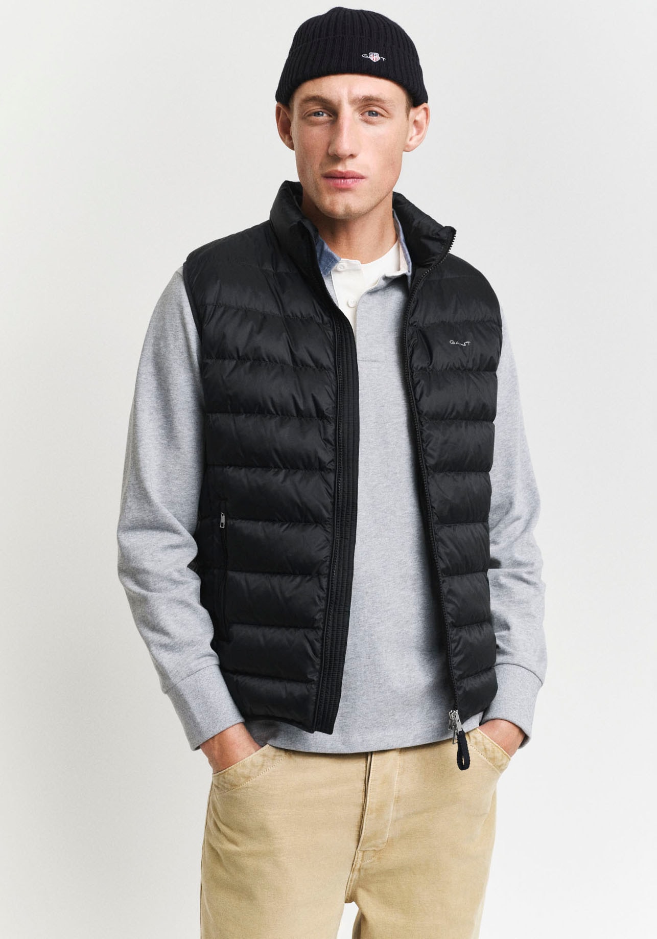 Gant Steppweste »LIGHT GILET«, im Streifen-Stepp-Look