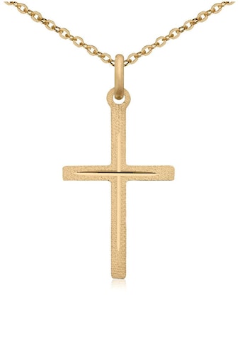 Firetti Kette mit Anhänger »Kreuz, diamantiert, Gelbgold« kaufen