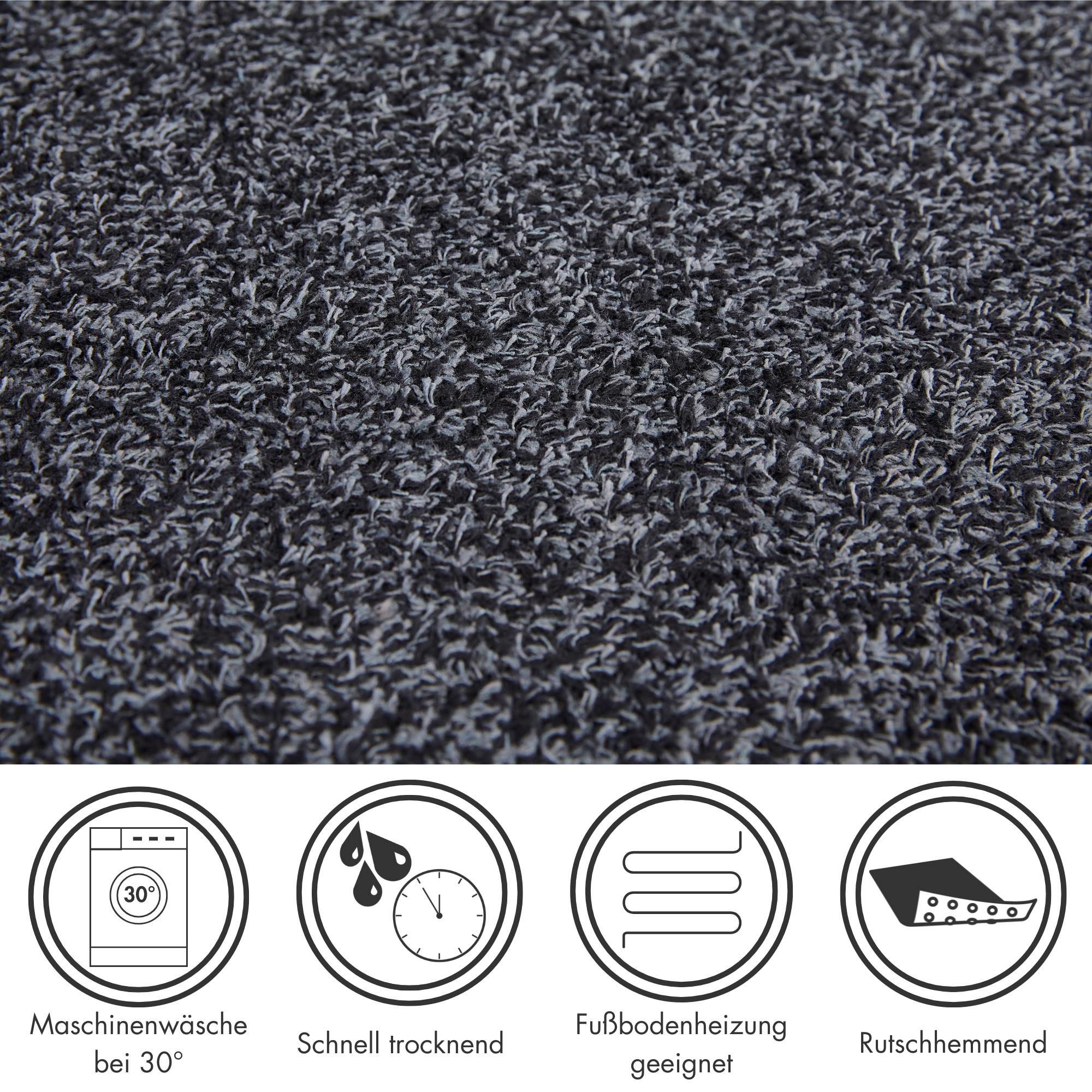 my home Fußmatte »Sydney, Made in Netherlands«, rechteckig, 6 mm Höhe, Schmutzfangmatte, melierte Optik, rutschhemmend, für In- und Outdoor