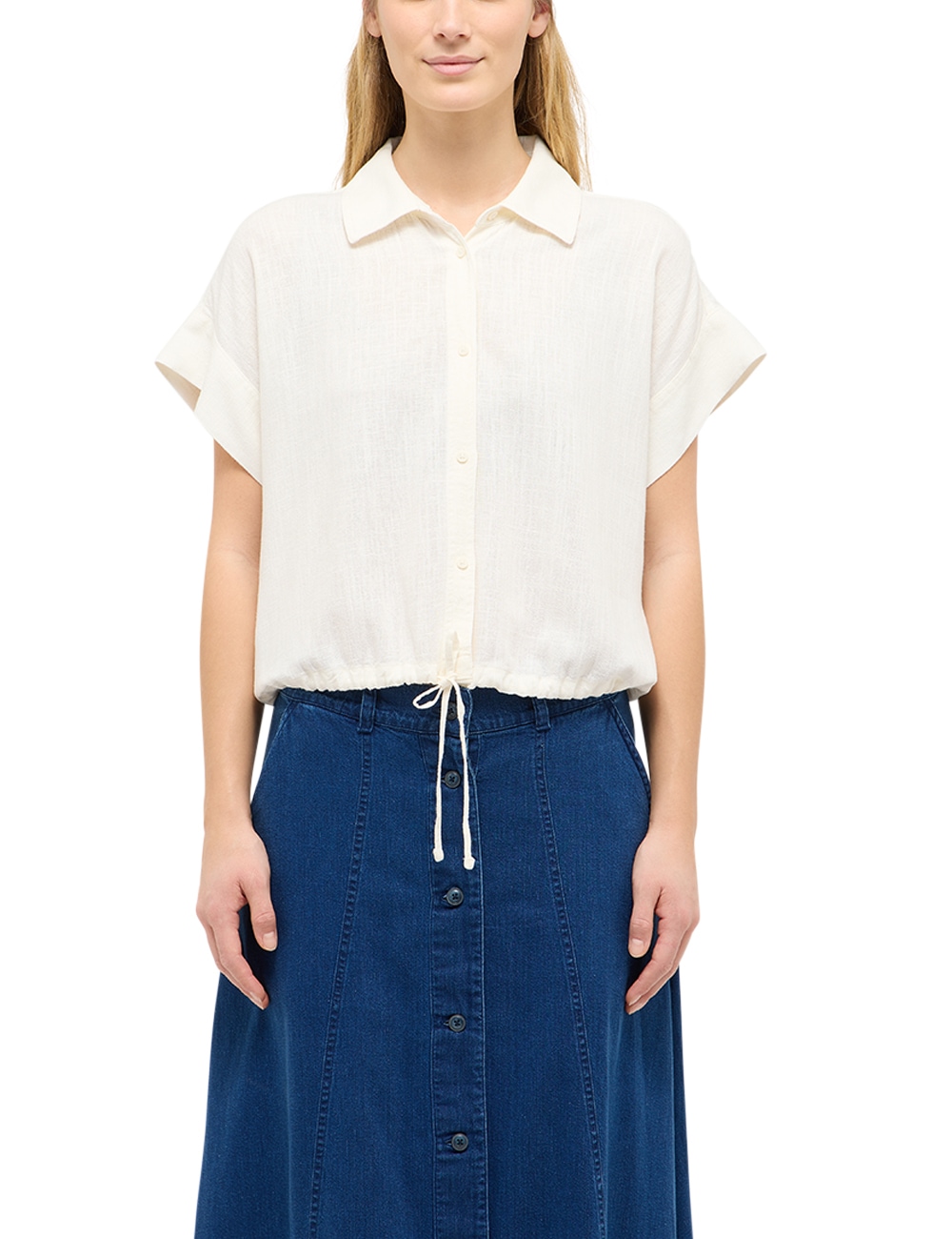 MUSTANG Kurzarmbluse »Damen Style Muce Short Sleeve«
