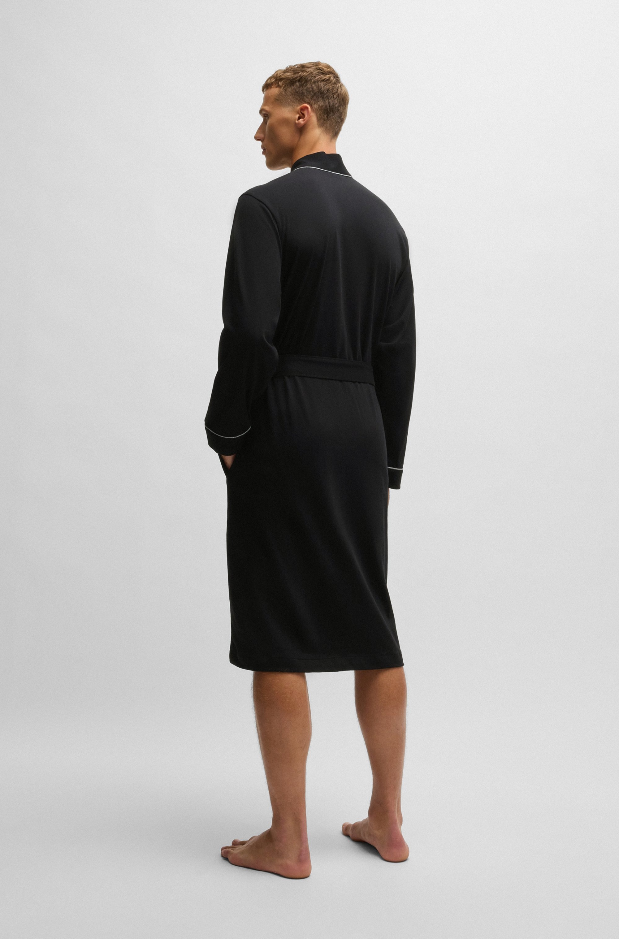 BOSS Morgenmantel »Kimono BM«, mit Logostickerei