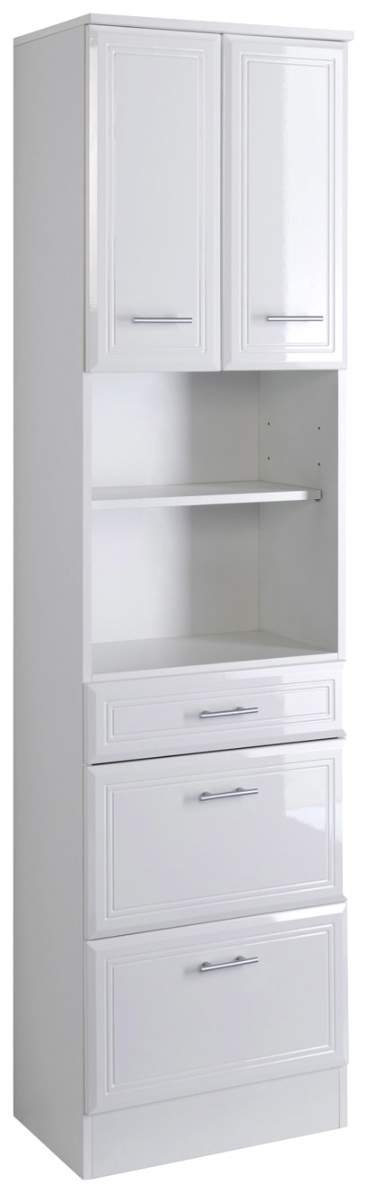 Hochschrank »Neapel«, Breite 50 cm, mit Hochglanzfronten und eleganter Fräsung