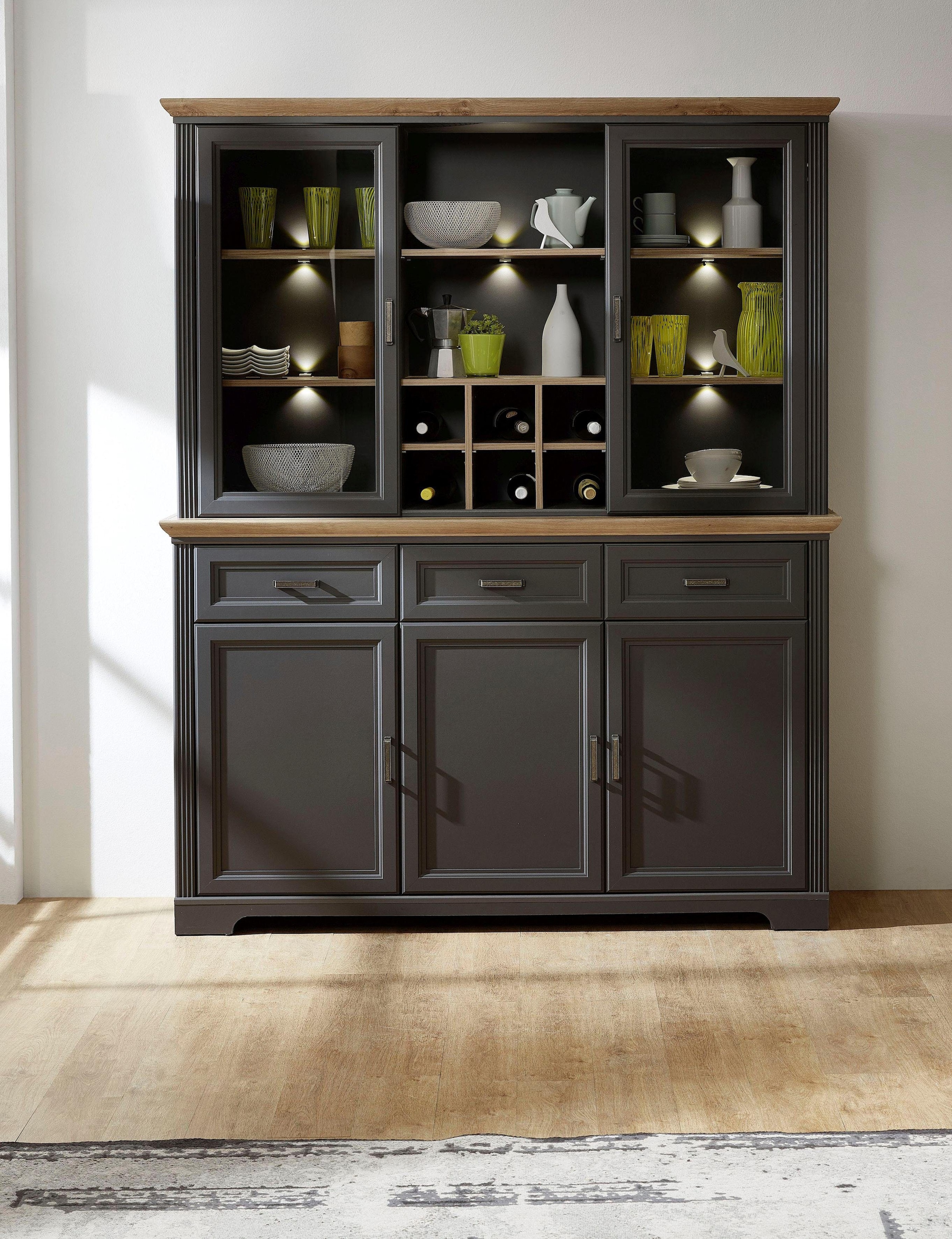 und »Jasmin«, Aufsatzvitrine), 1 bei Vitrine (1 Innostyle OTTO 2-teilig Sideboard